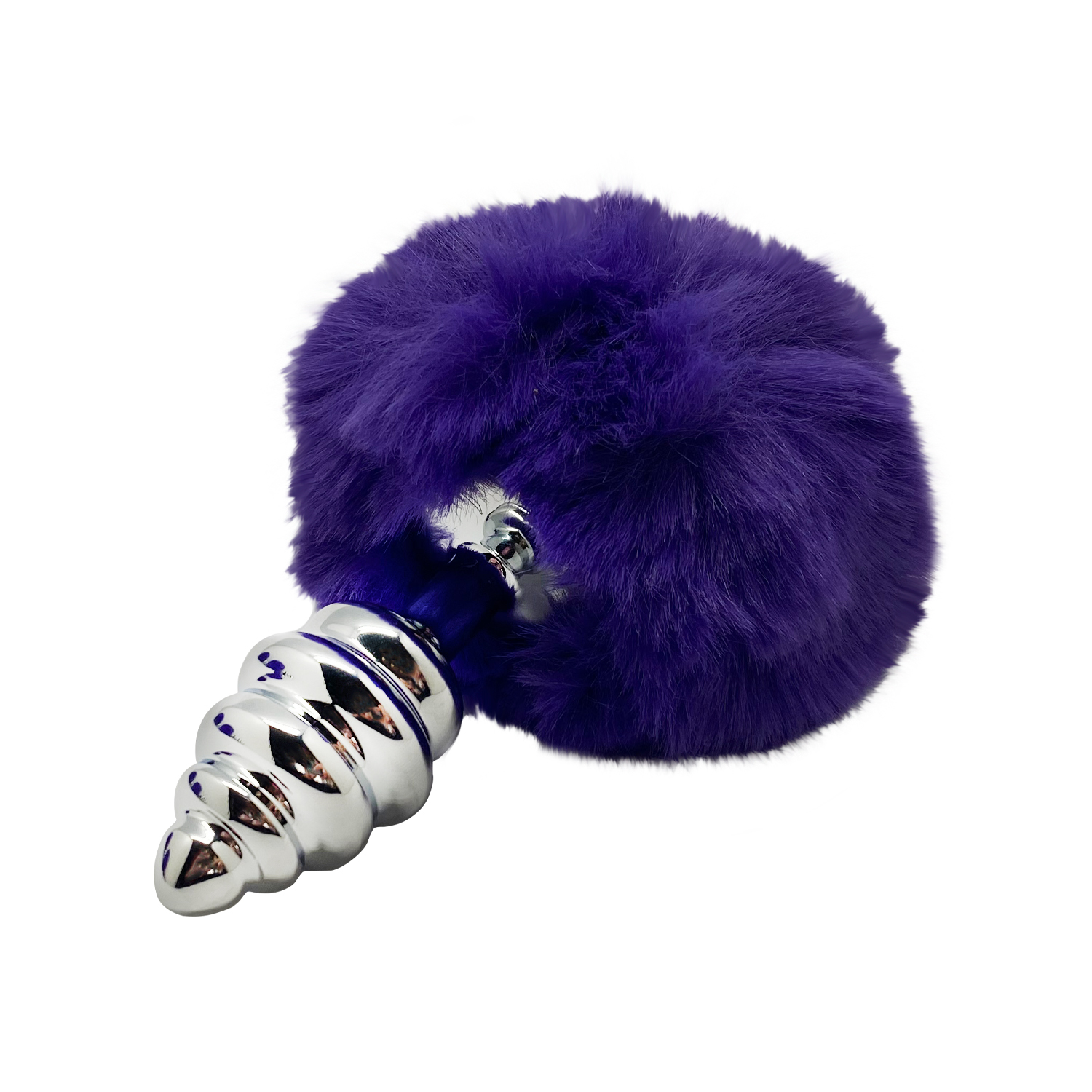 ALIVE Metal Anal Fluffly Twist Plug M Dark Purple