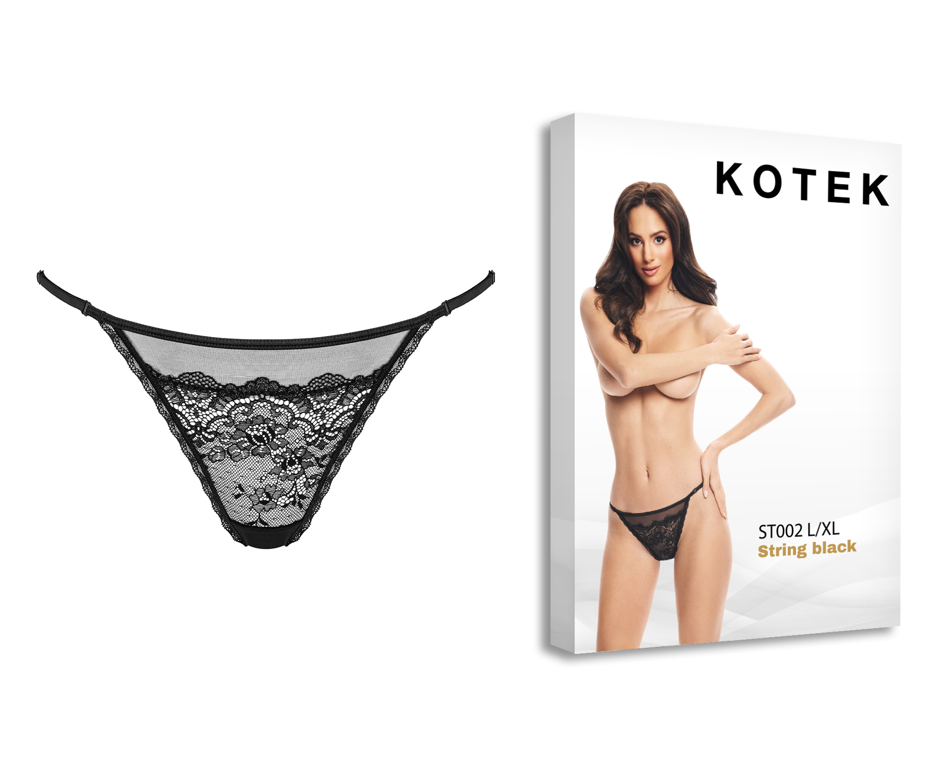 KOTEK String ST002 schwarz L/XL