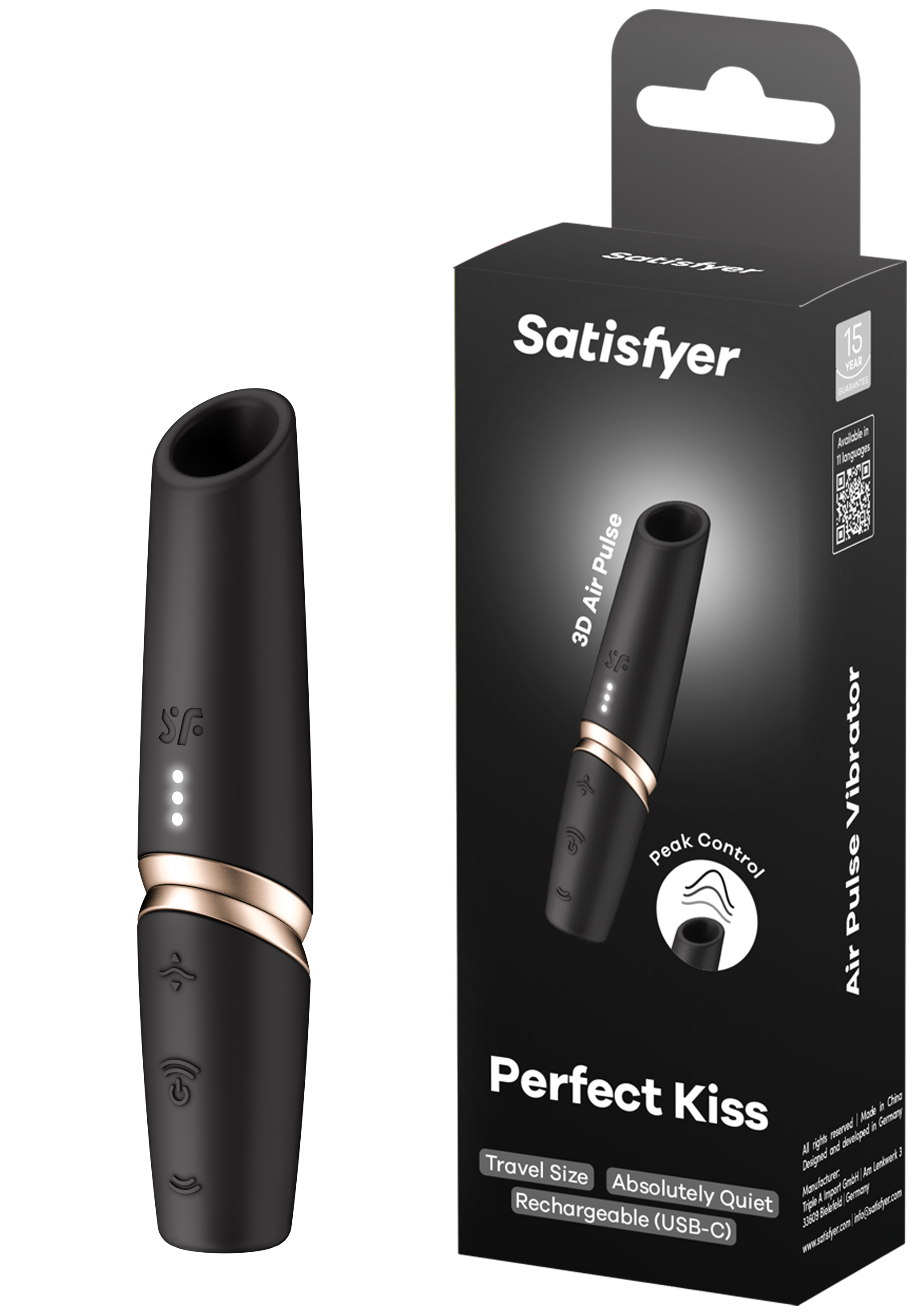 SATISFYER Pro 2 Perfect Kiss black/gold