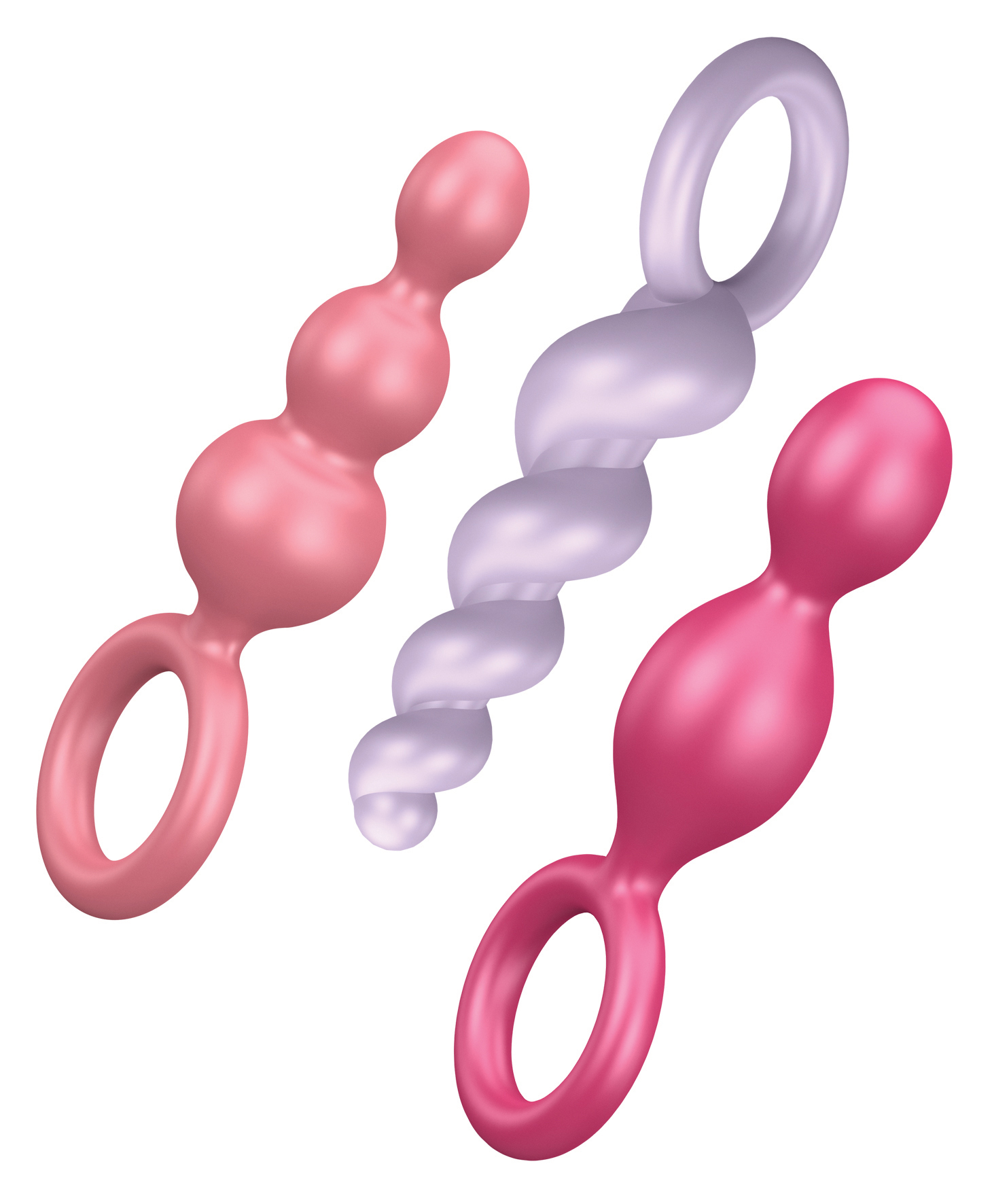 SATISFYER Booty Call Plugs Pack pink-purple-red