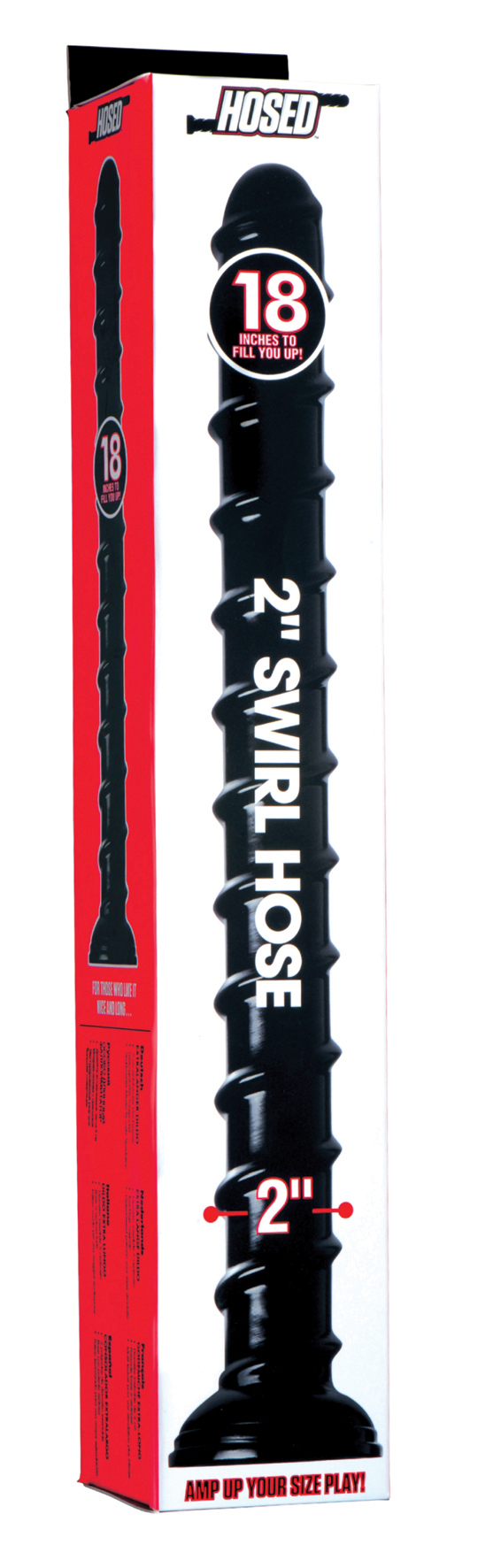 HOSED Swirl Hose 18' Dildo black (Ø 2')