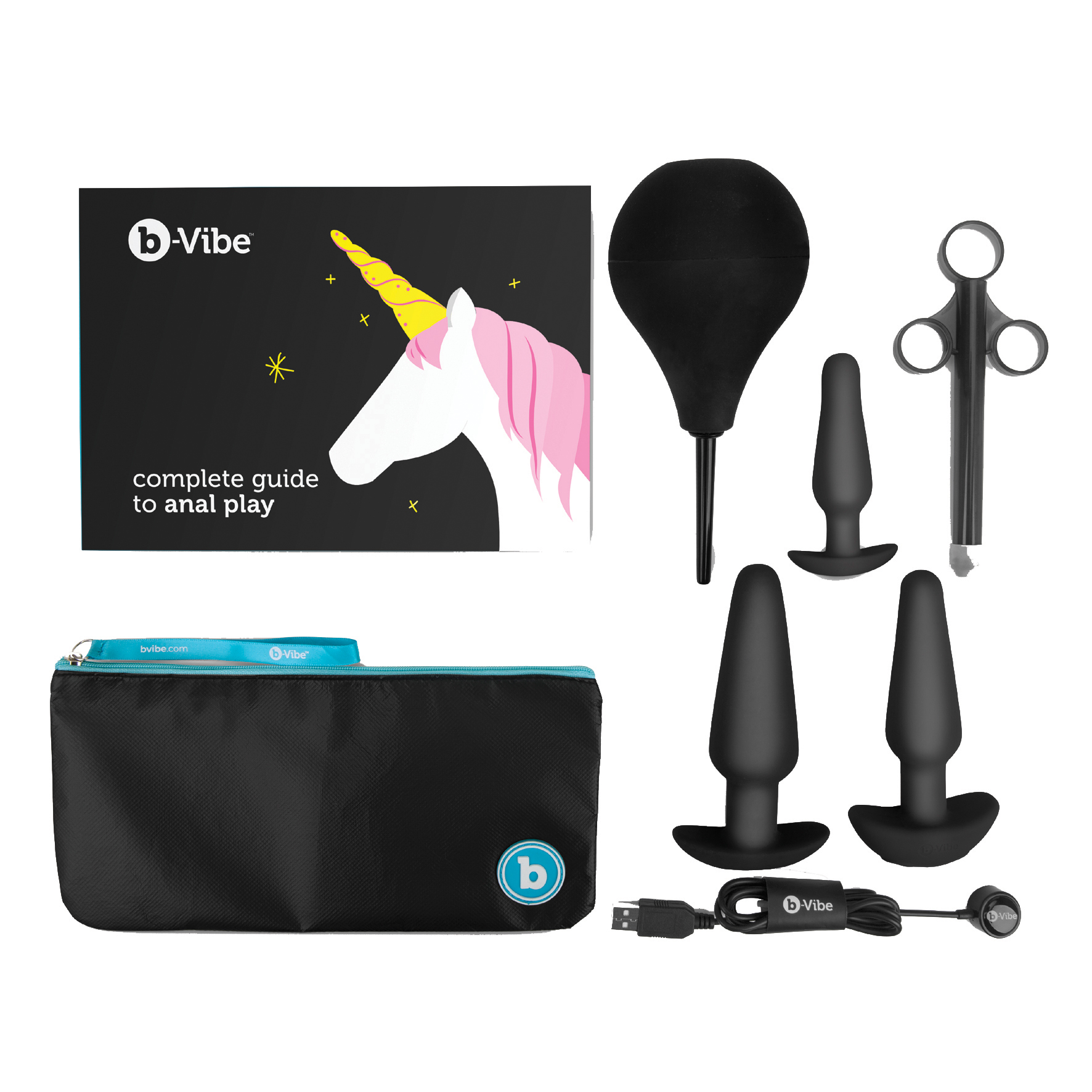 b-Vibe Anal Training & Education Set Black