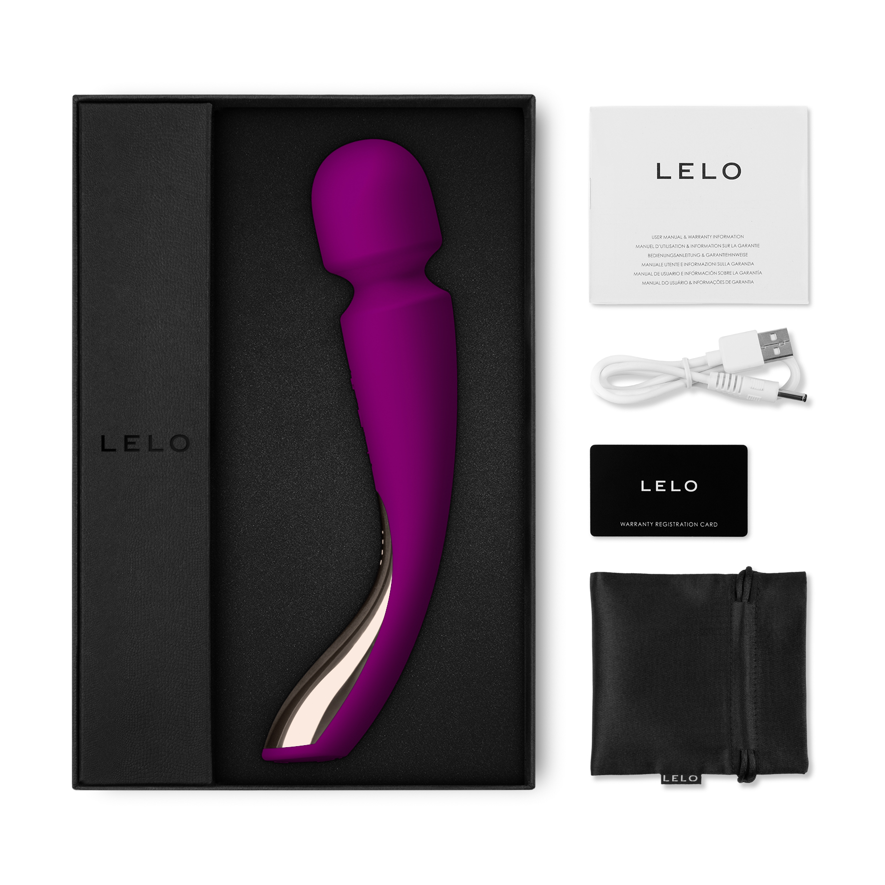 LELO Smart Wand 2 Medium - Deep Rose