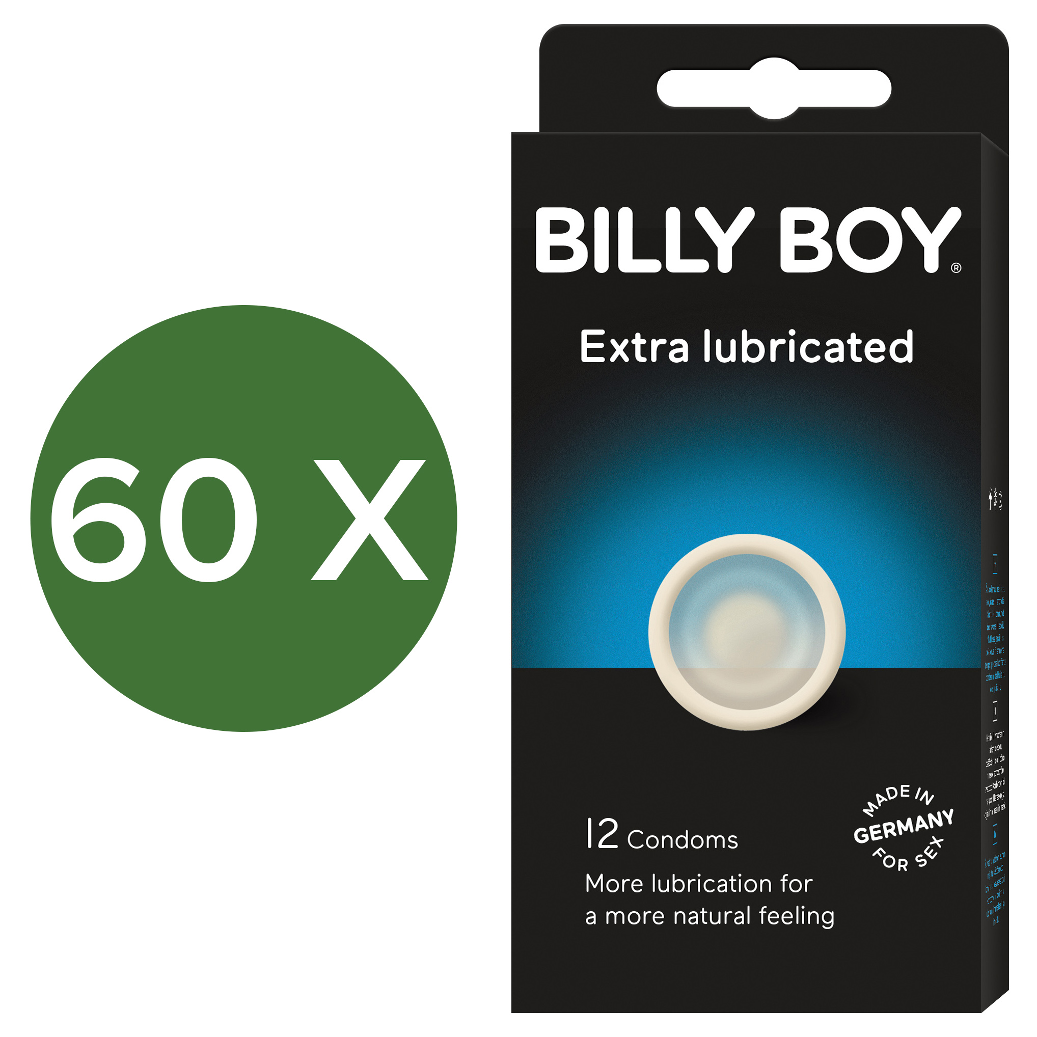 BILLY BOY EXTRA LUBRICATED 60 X 12 PCS (MHD 2028-12)