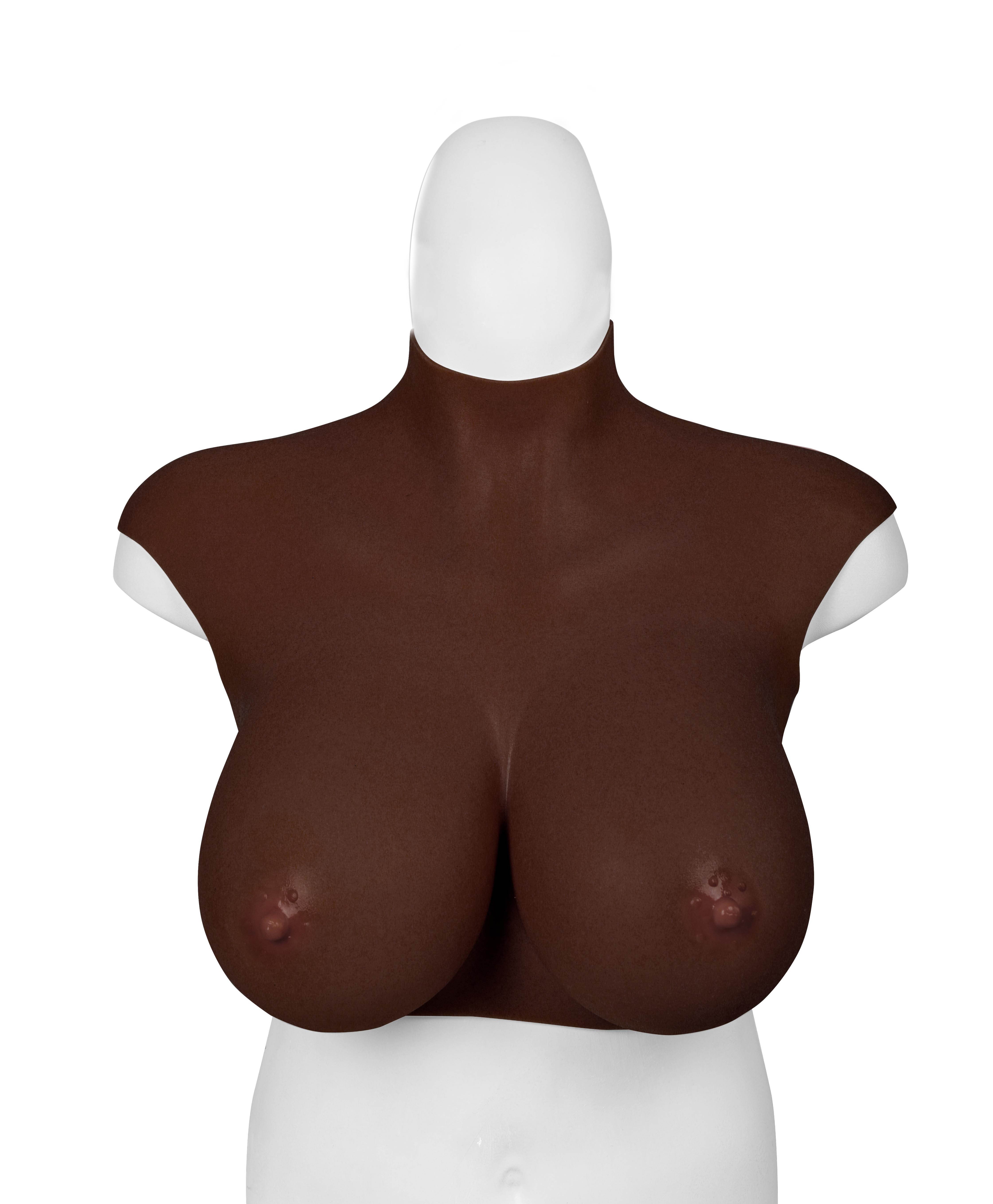 XX-DREAMSTOYS Ultra Realistic Breast Form black Size XL (H-cup)