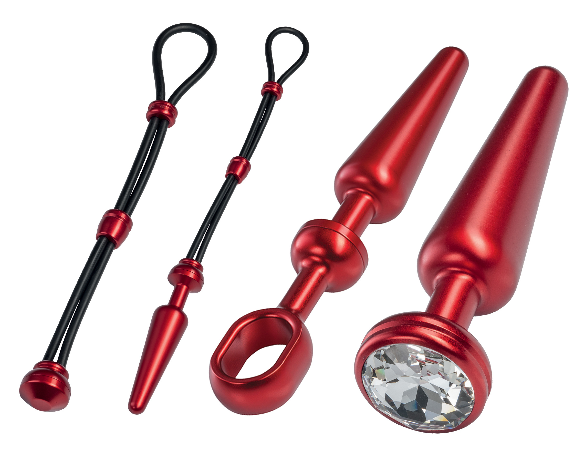 MALESATION Alu-Cock-Grip Set mittel, rot