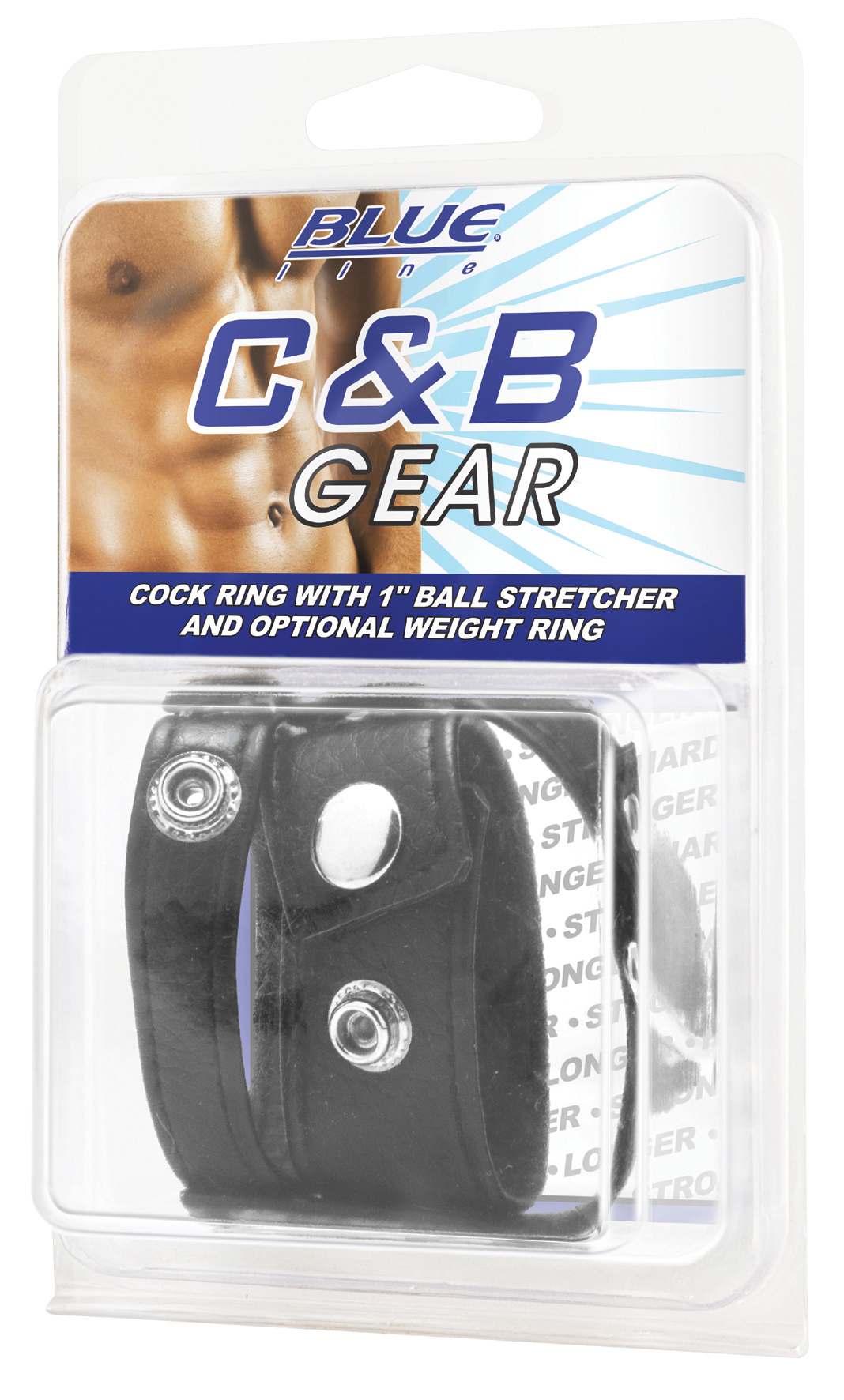 BLUE LINE C&B GEAR Cock Ring With 1' Ball Stretcher And Weightring