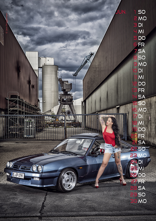 Oldtimer & Girls Kalender DIN A3 2025