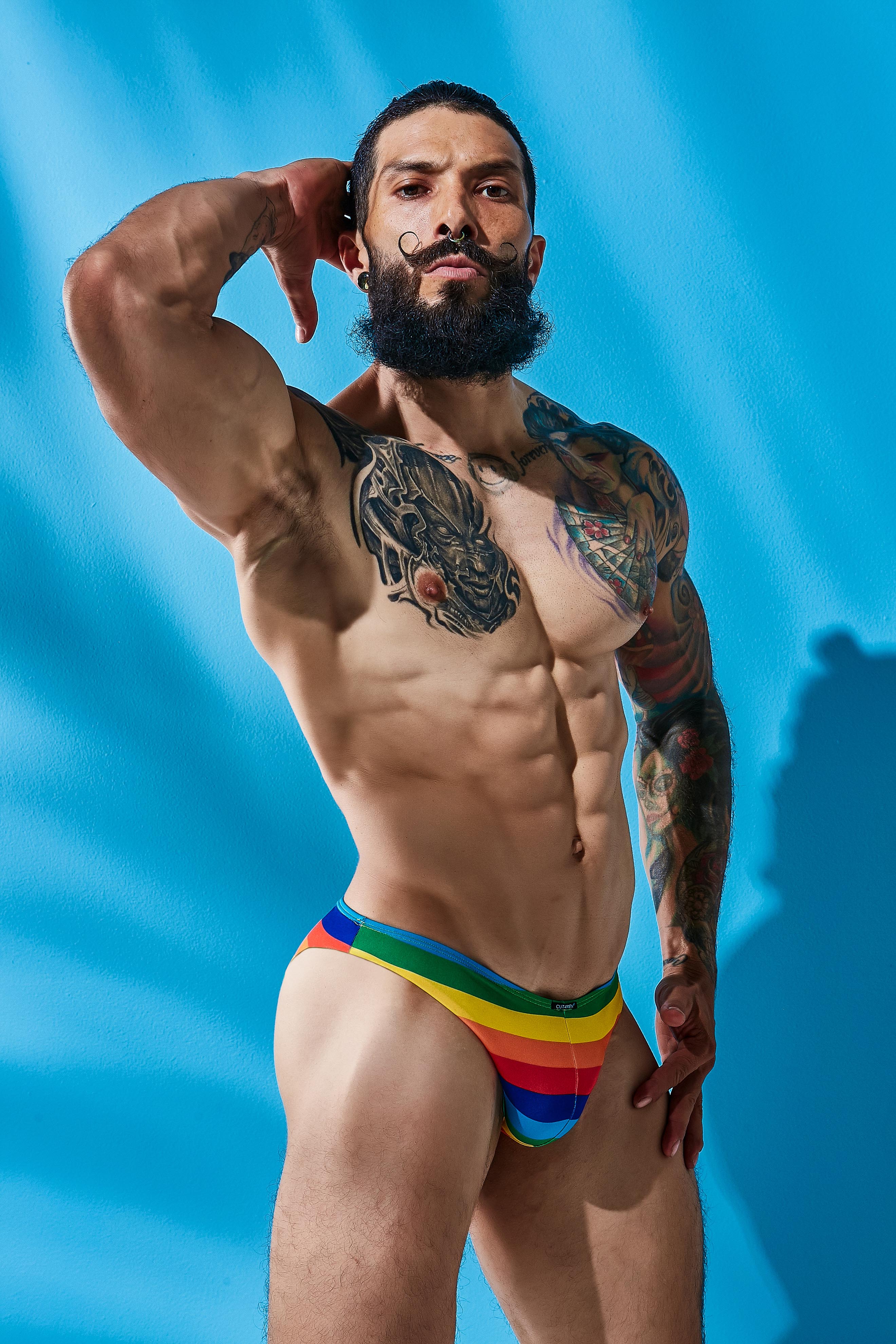 C4M Low Rise Bikini Brief Rainbow XL (Special Edition)