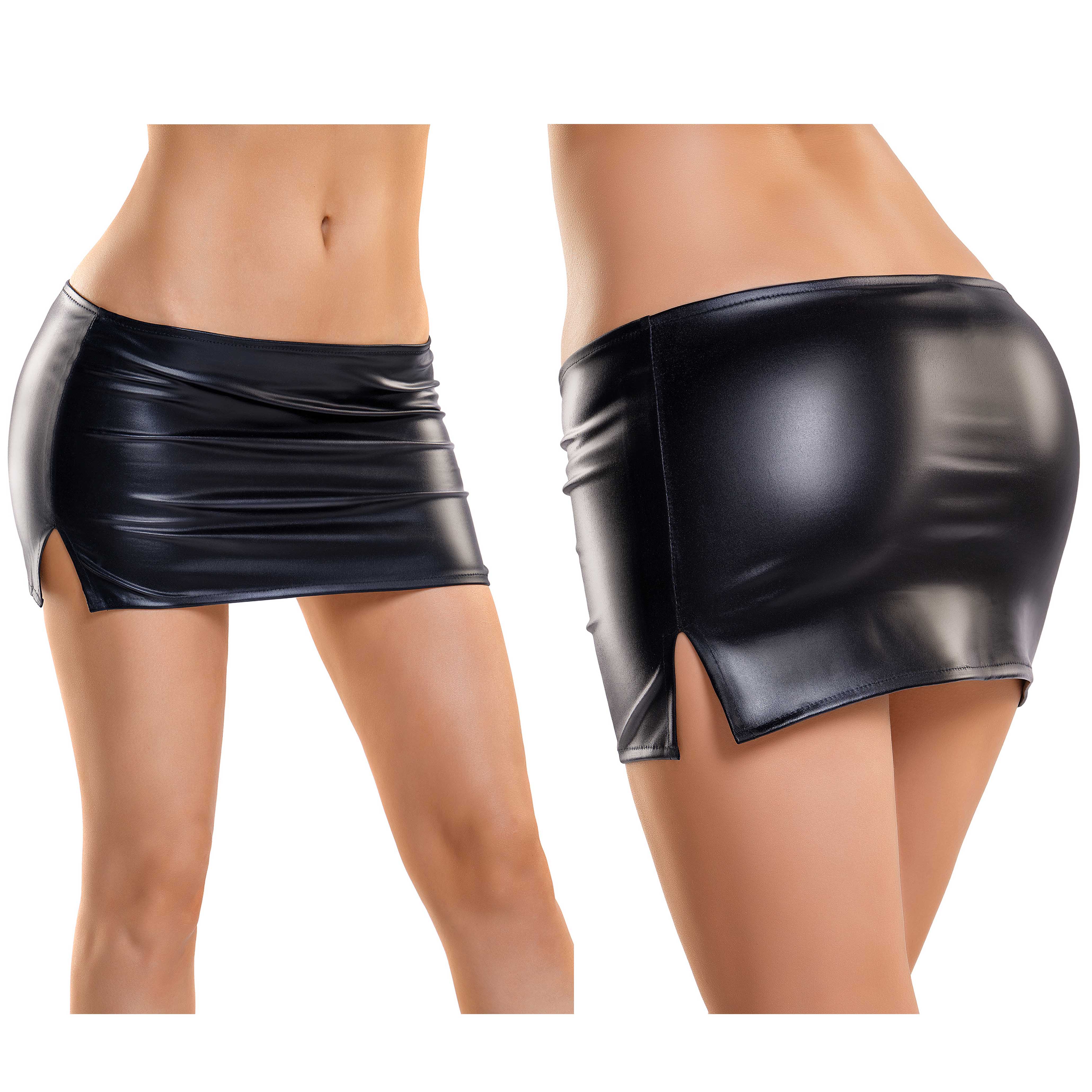 GLOSSY - Wetlook Miniskirt S