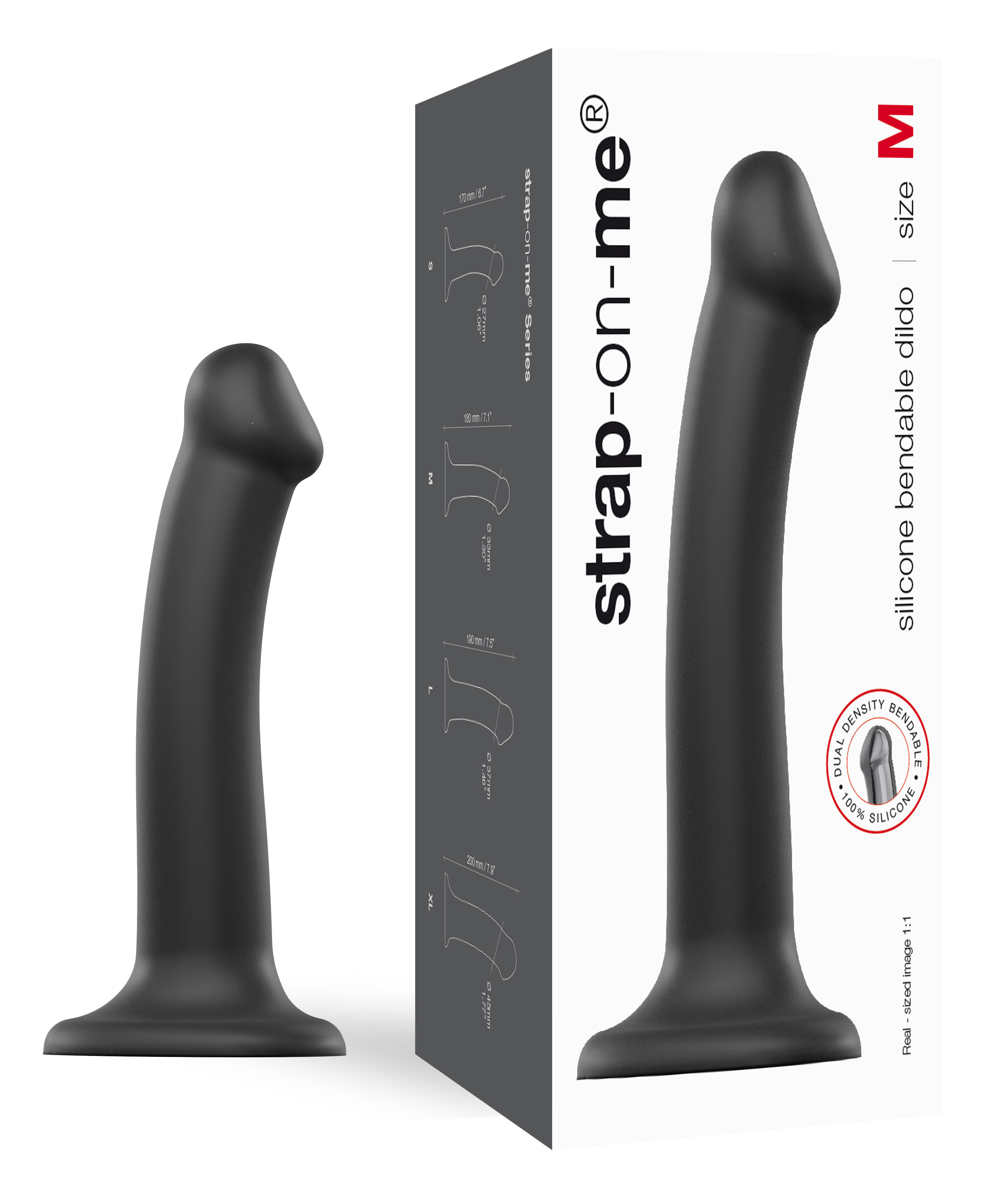 Strap-on-me Bendable Dildo black M