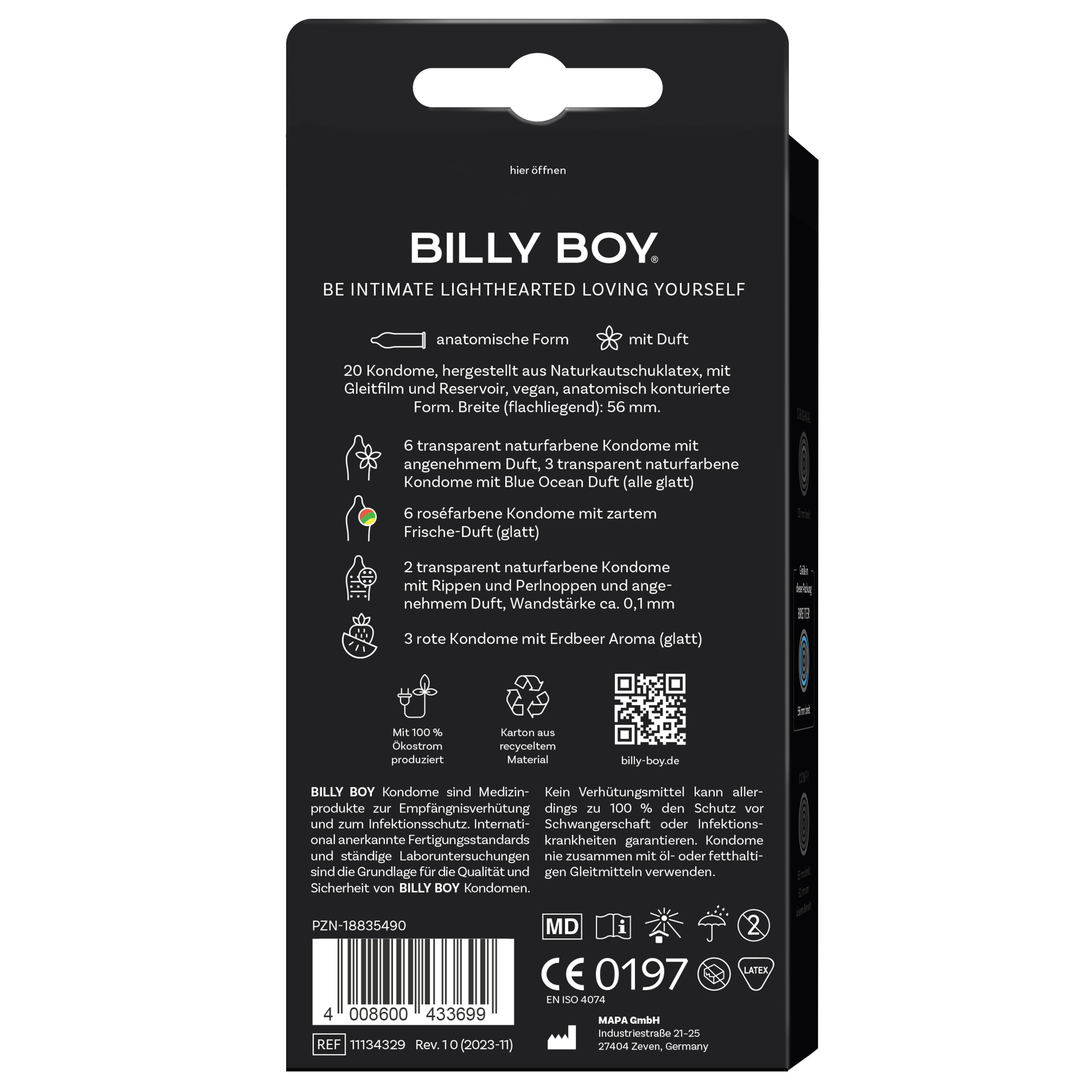 BILLY BOY Sinnliche Vielfalt 20 St. SB-Pack.