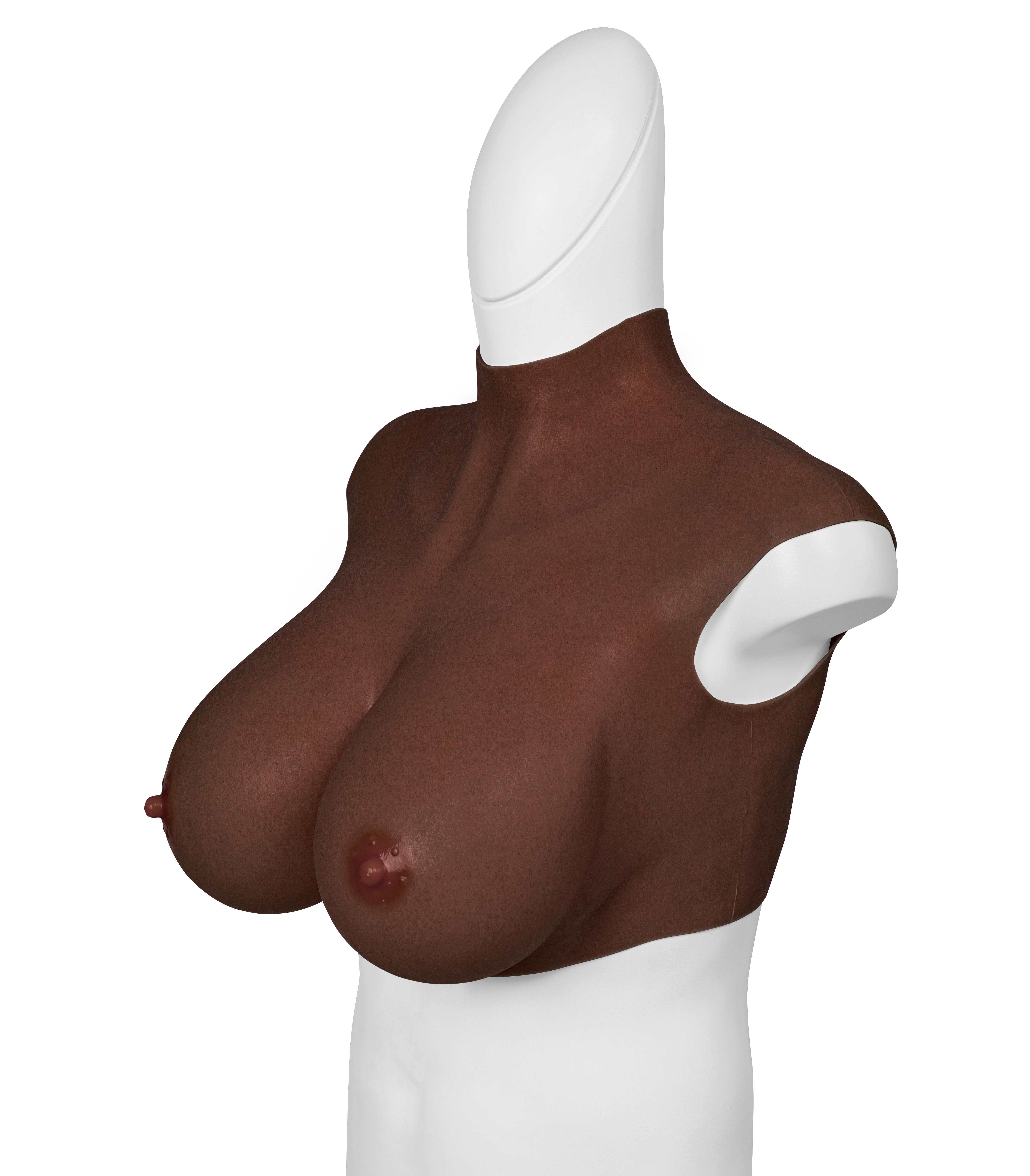 XX-DREAMSTOYS Ultra Realistic Breast Form black Size XL (H-cup)