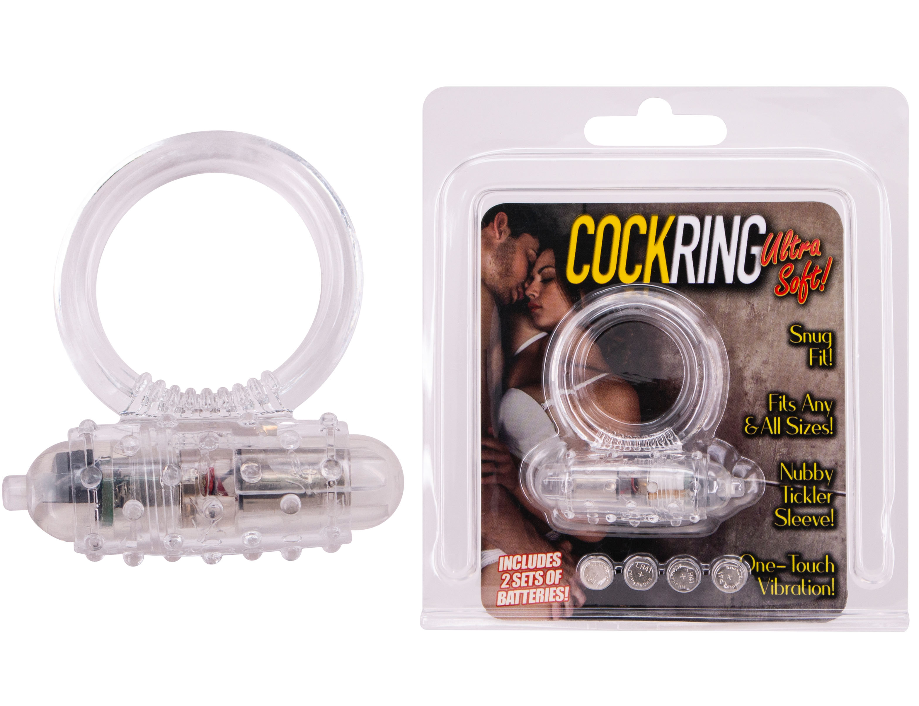 Silicone Soft Cock-Ring transp. m. Vibr.