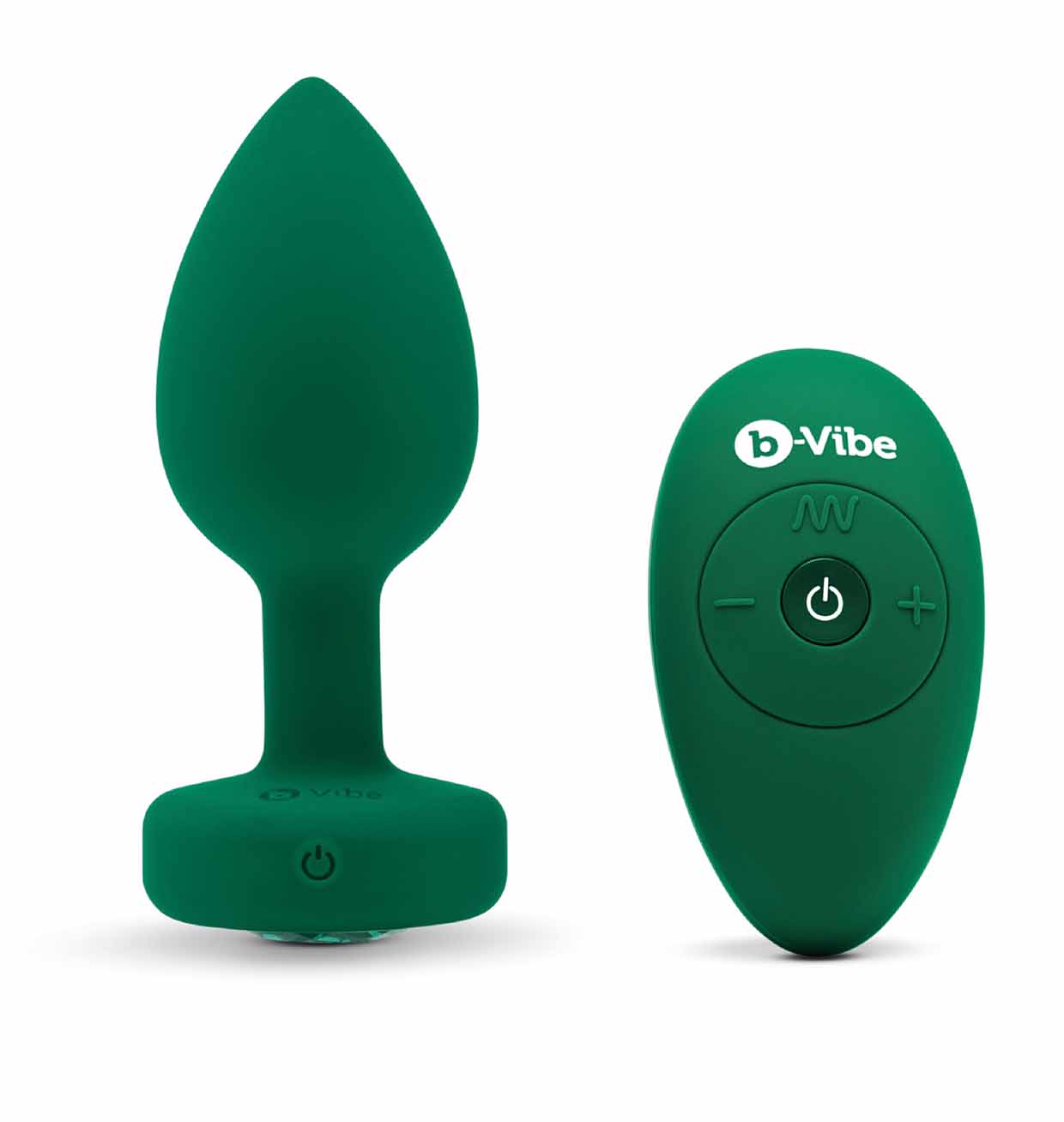 b-Vibe Vibrating Jewel Plug M/L Green