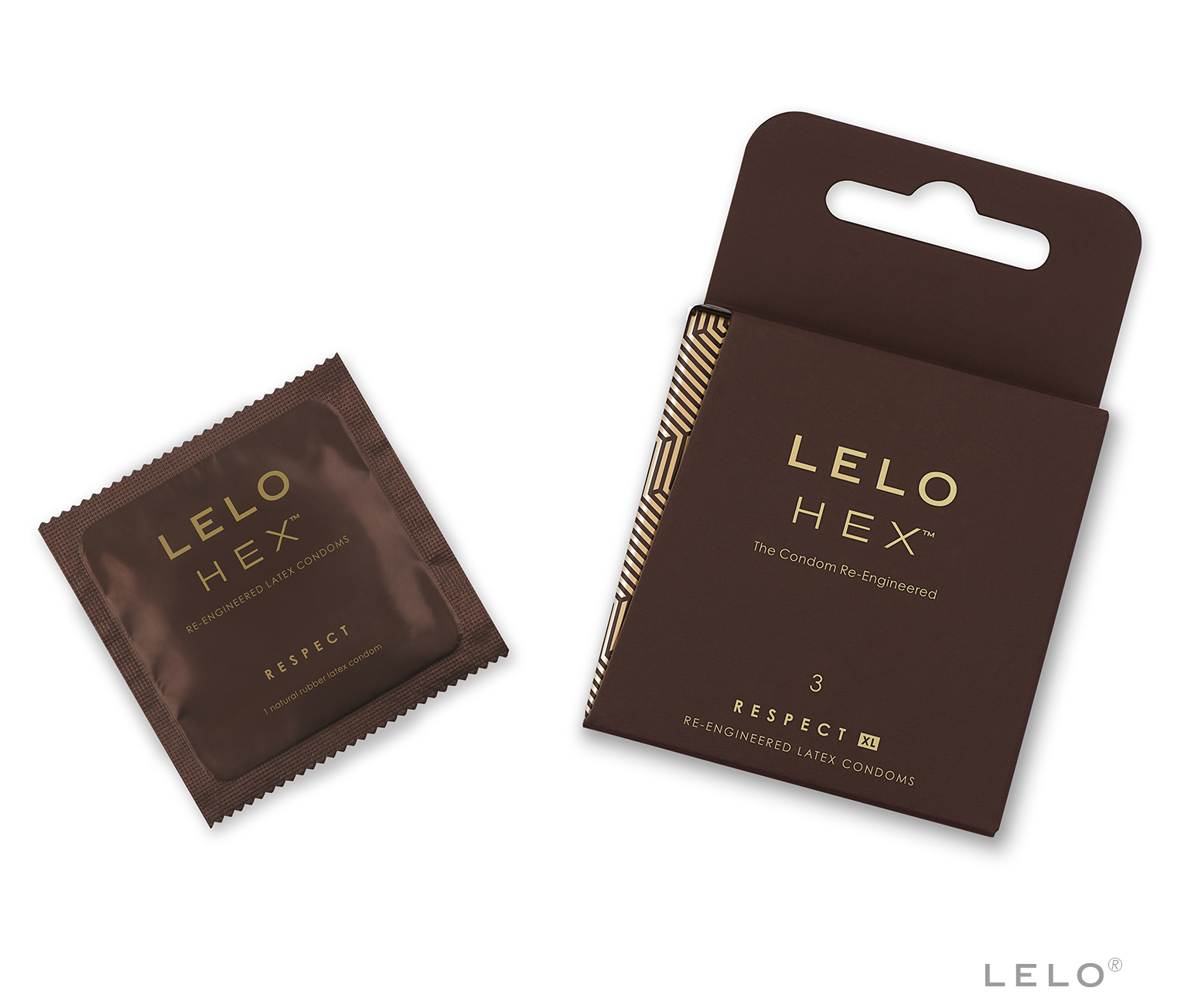 LELO HEX Condoms Respect XL 3 Pack