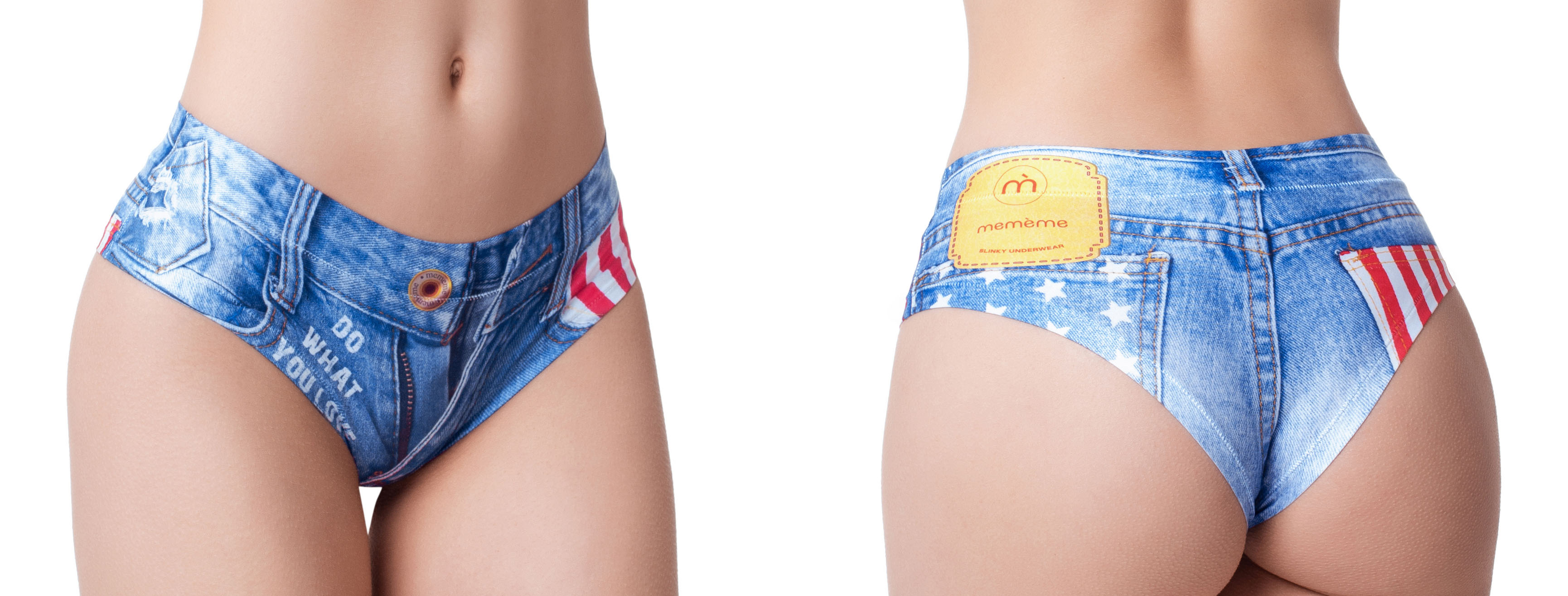 Memème JEANS AMERICAN FLAG Slip XL