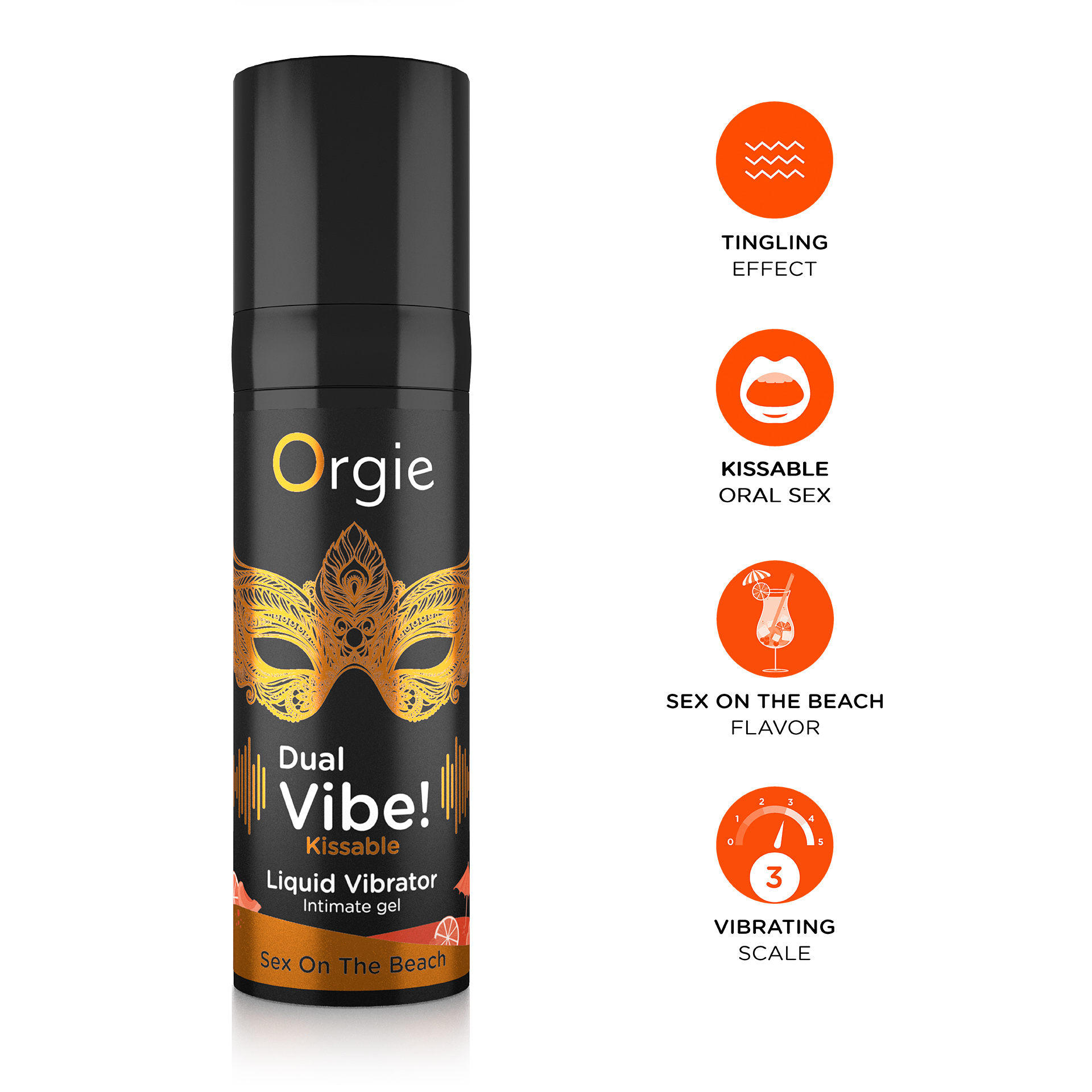 ORGIE Dual Vibe! Sex on the beach Kissable Liquid Vibrator