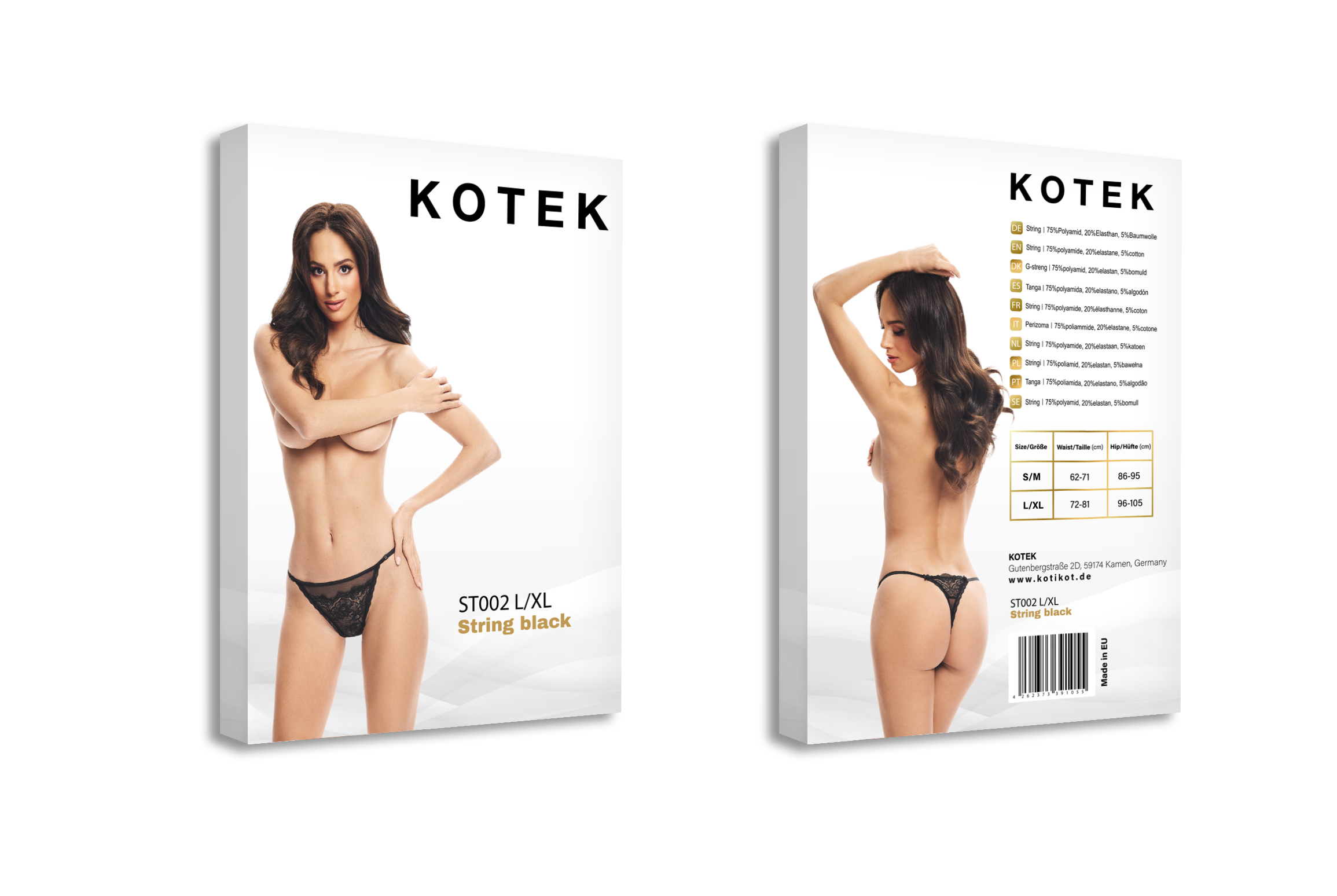 KOTEK String ST002 schwarz L/XL