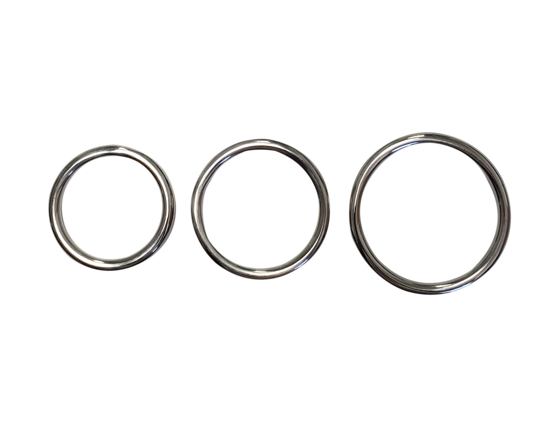 SPARTACUS Seamless Stainless Steel C-Ring Set-1.5", 1.75" & 2"