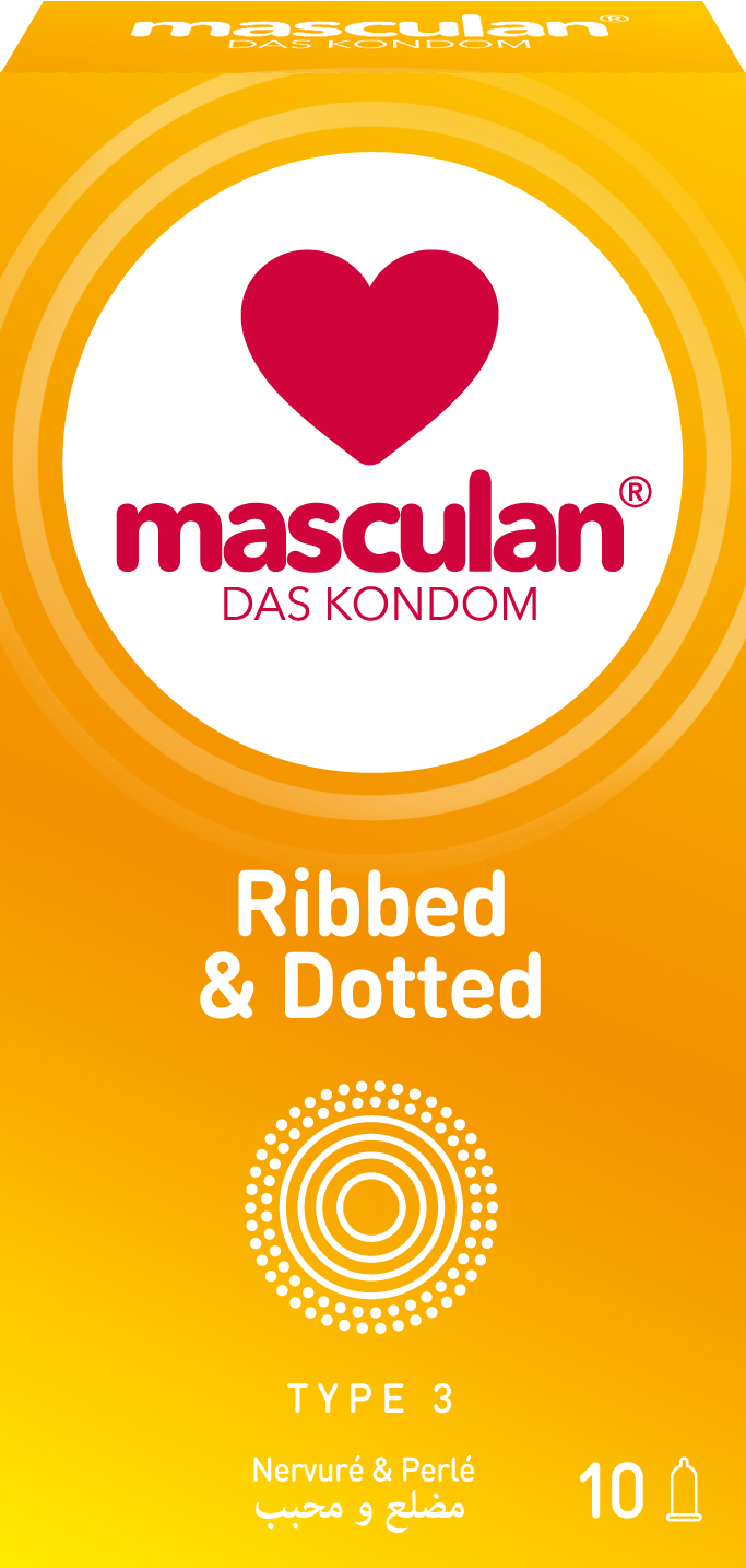 MASCULAN Ribbed & Dotted 10 St. -NEW-