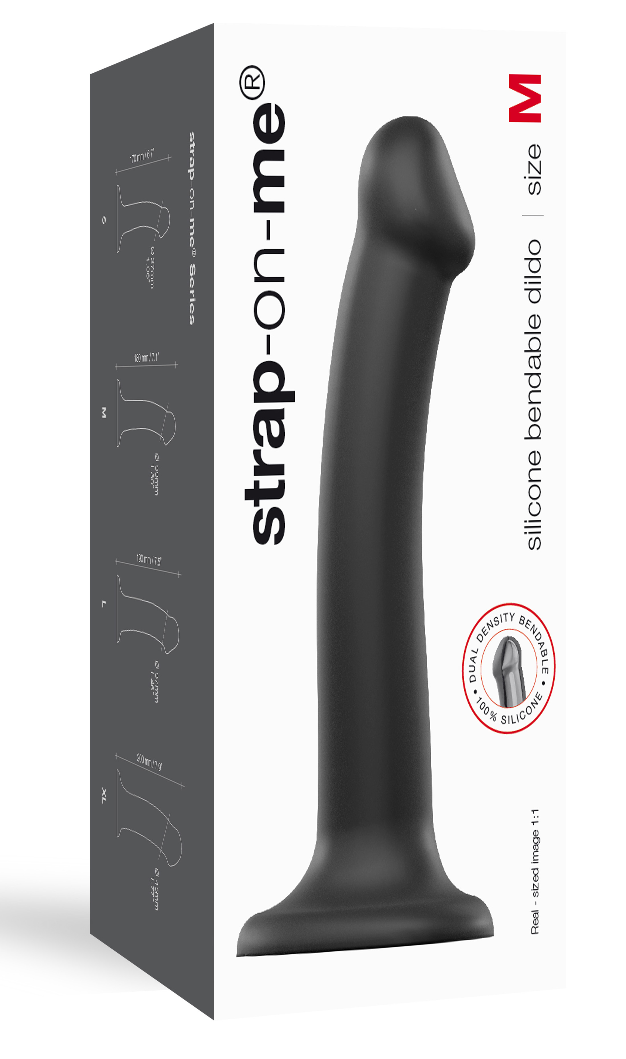 Strap-on-me Bendable Dildo black M