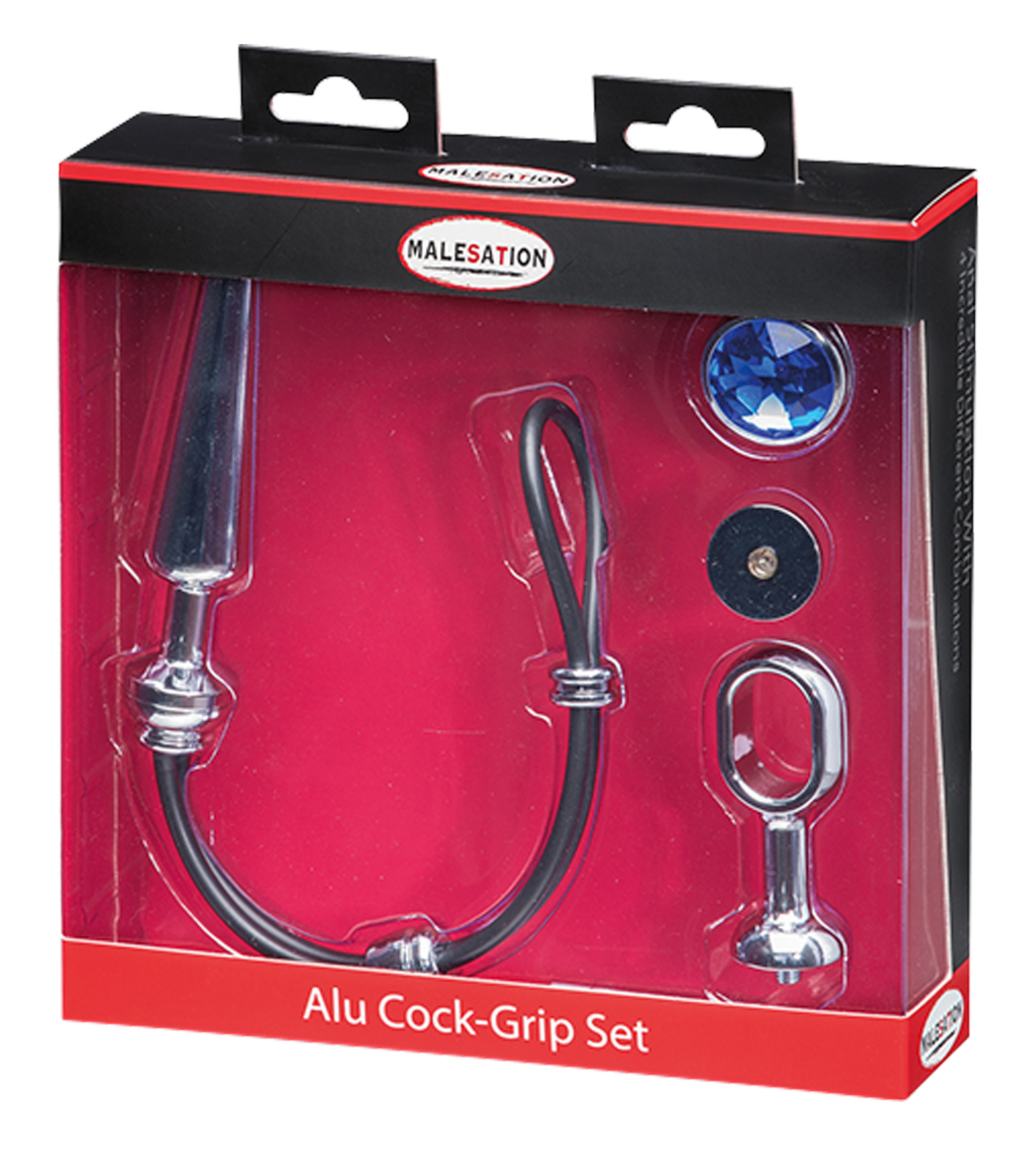 MALESATION Alu-Cock-Grip Set mittel, chrom