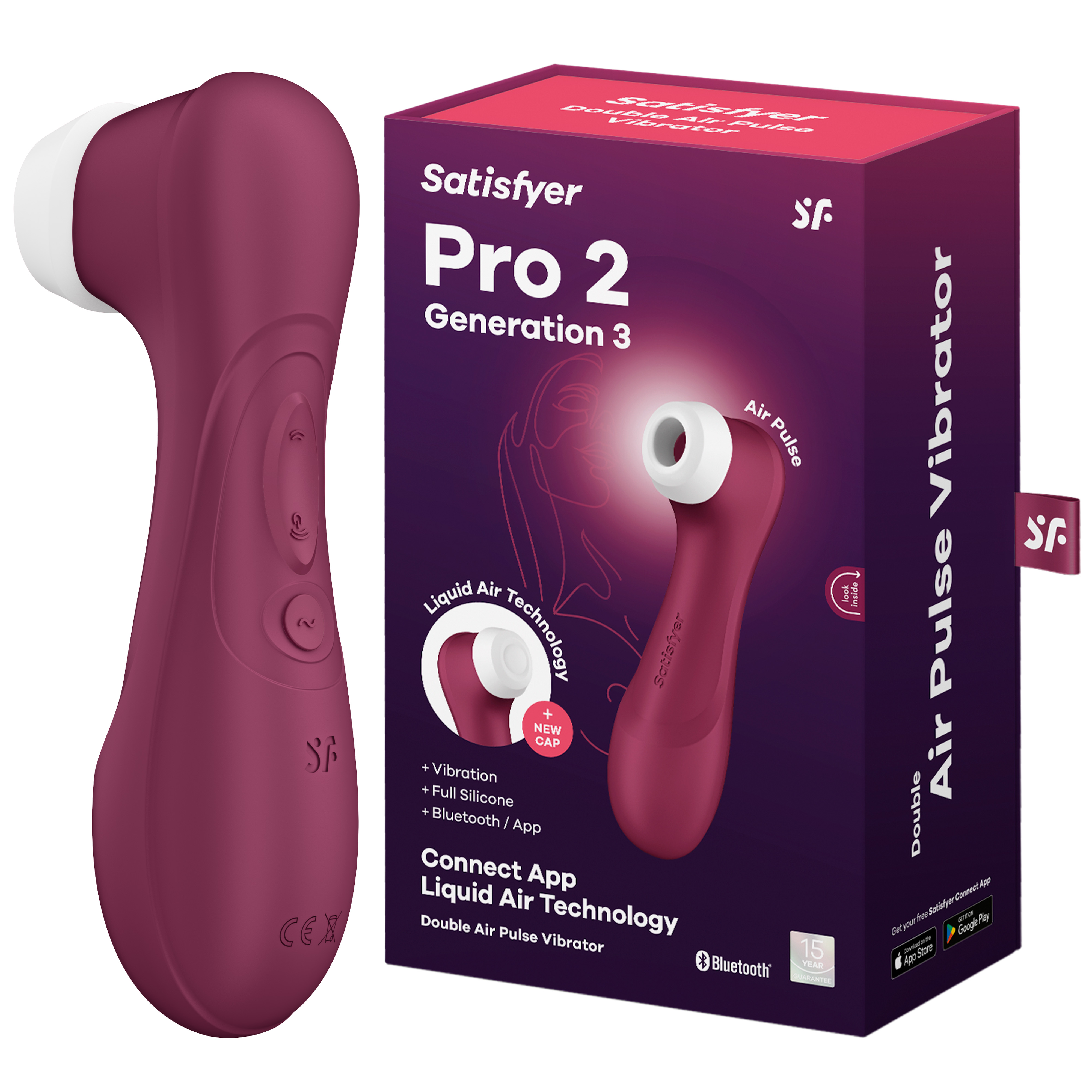 SATISFYER Pro 2 Generation 3 wine red+