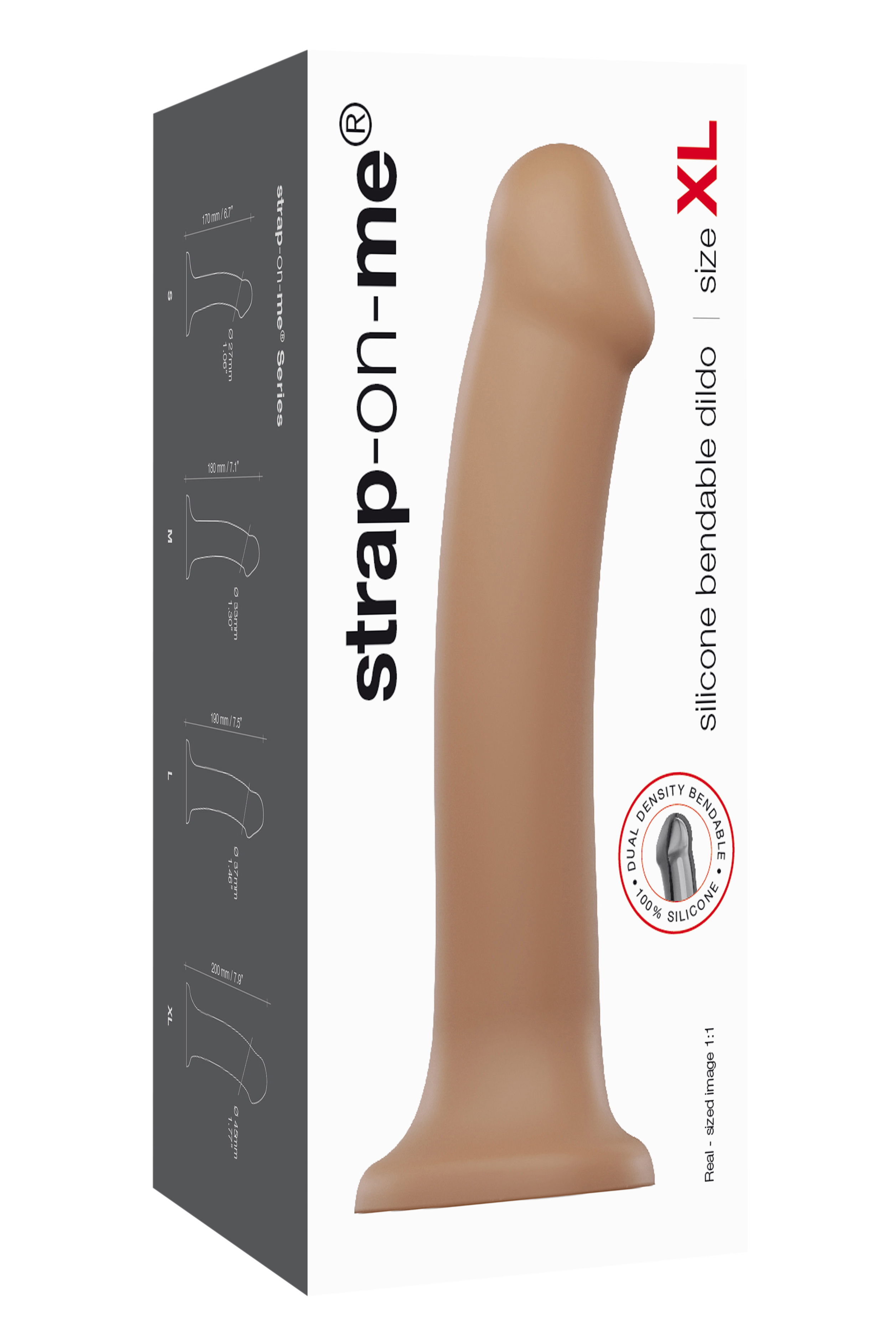 Strap-on-me Bendable Dildo caramel XL