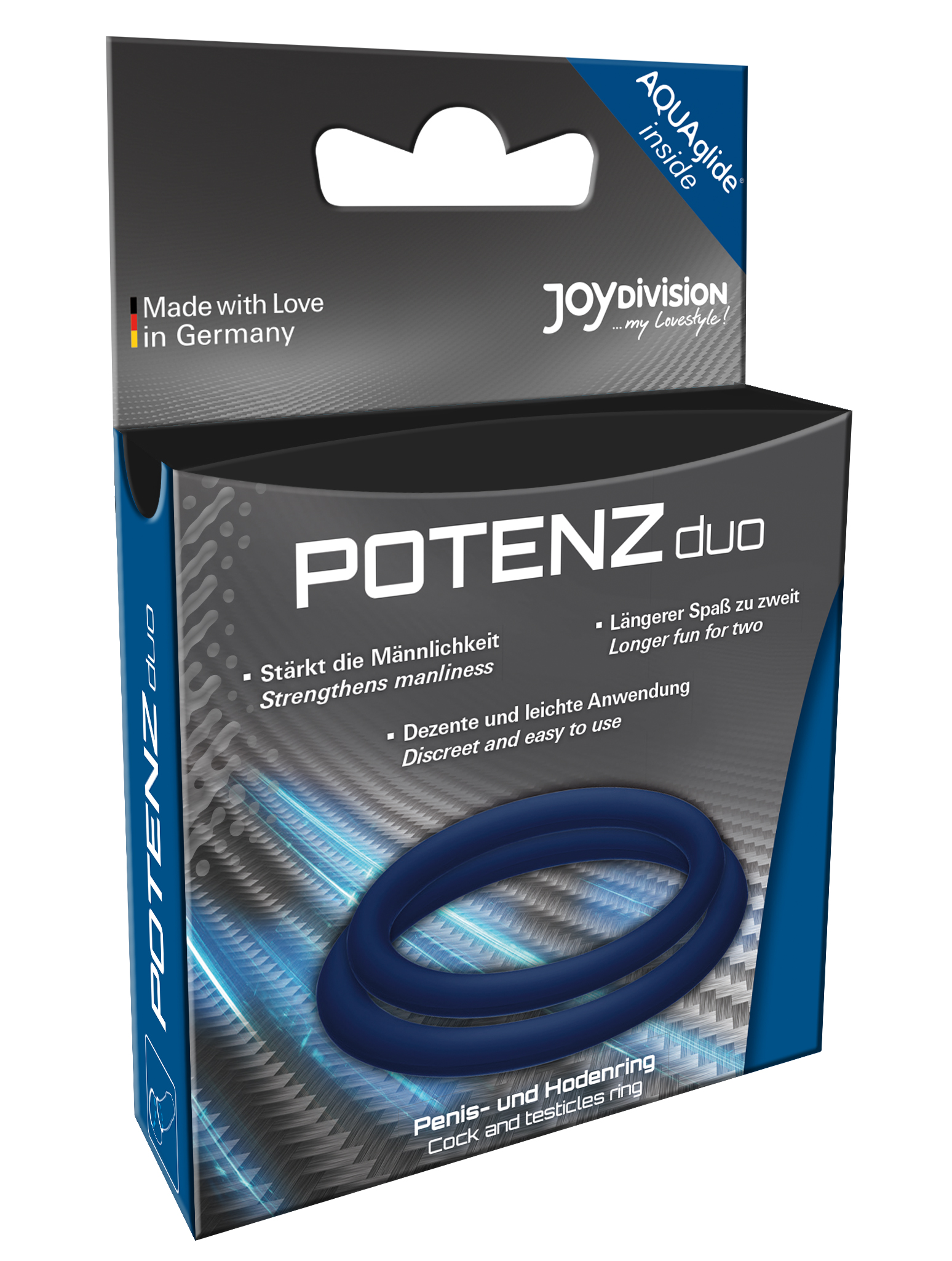 JOYDIVISION POTENZduo Penisring blau, mittel