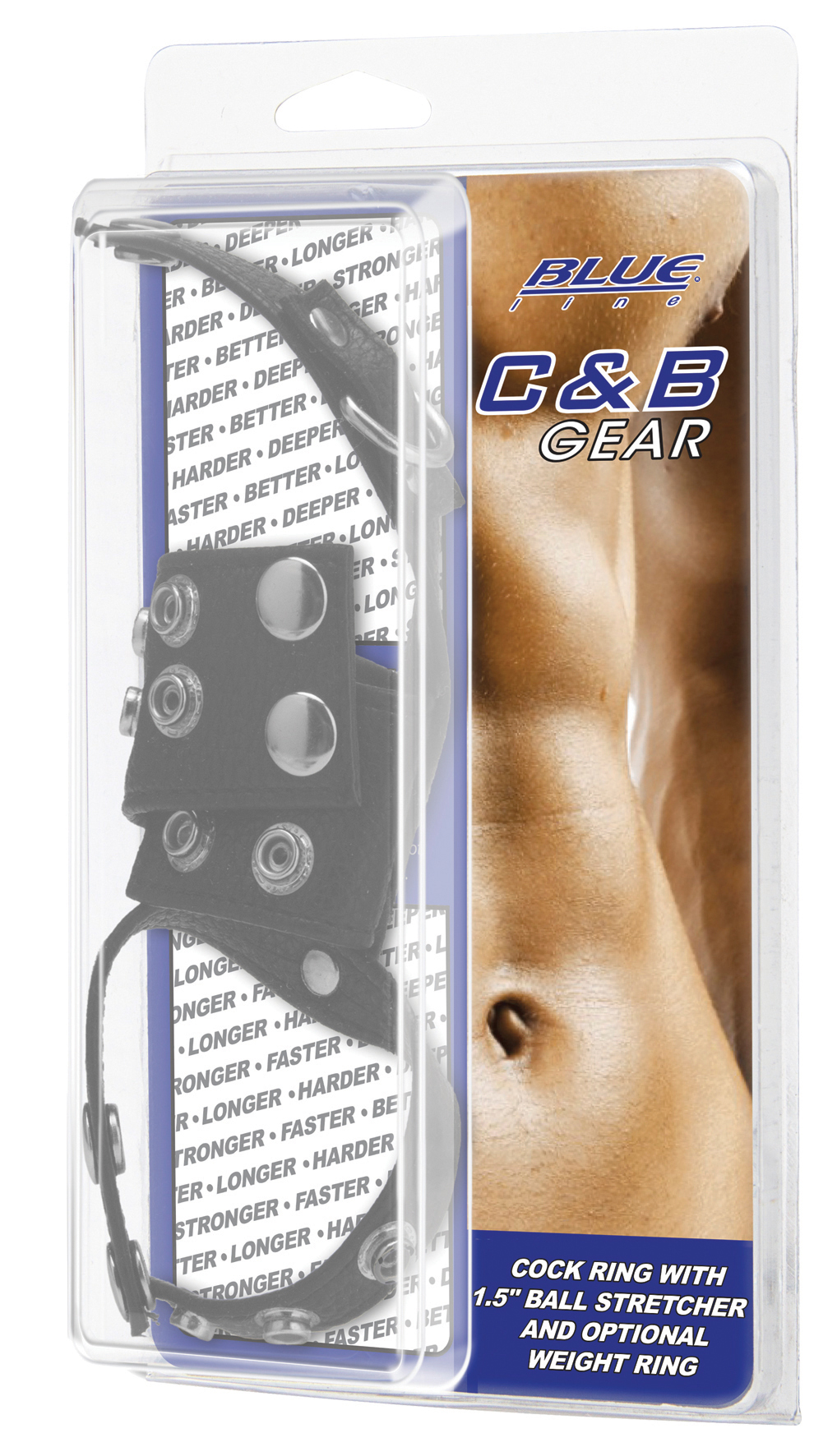 BLUE LINE C&B GEAR Cock Ring With 1,5' Ball Stretcher And Weightring