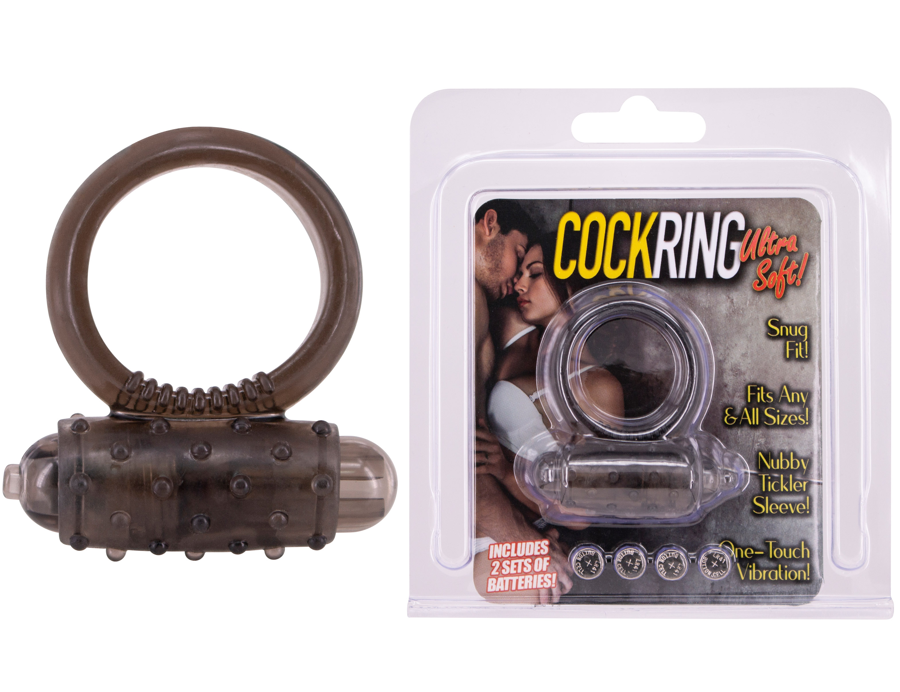 Silicone Soft Cock-Ring schwarz m. Vibr.