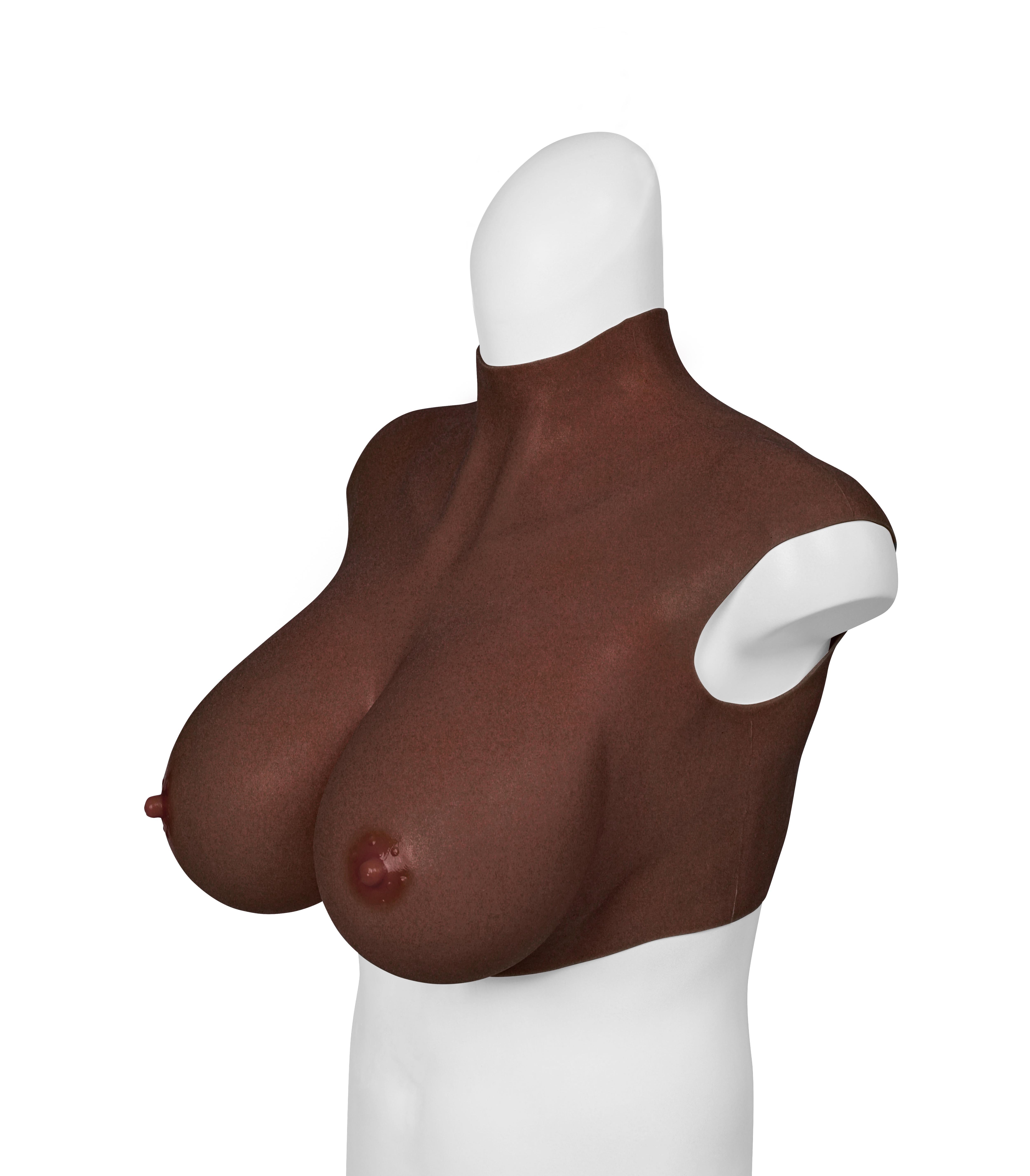 XX-DREAMSTOYS Ultra Realistic Breast Form black Size XL (H-cup)