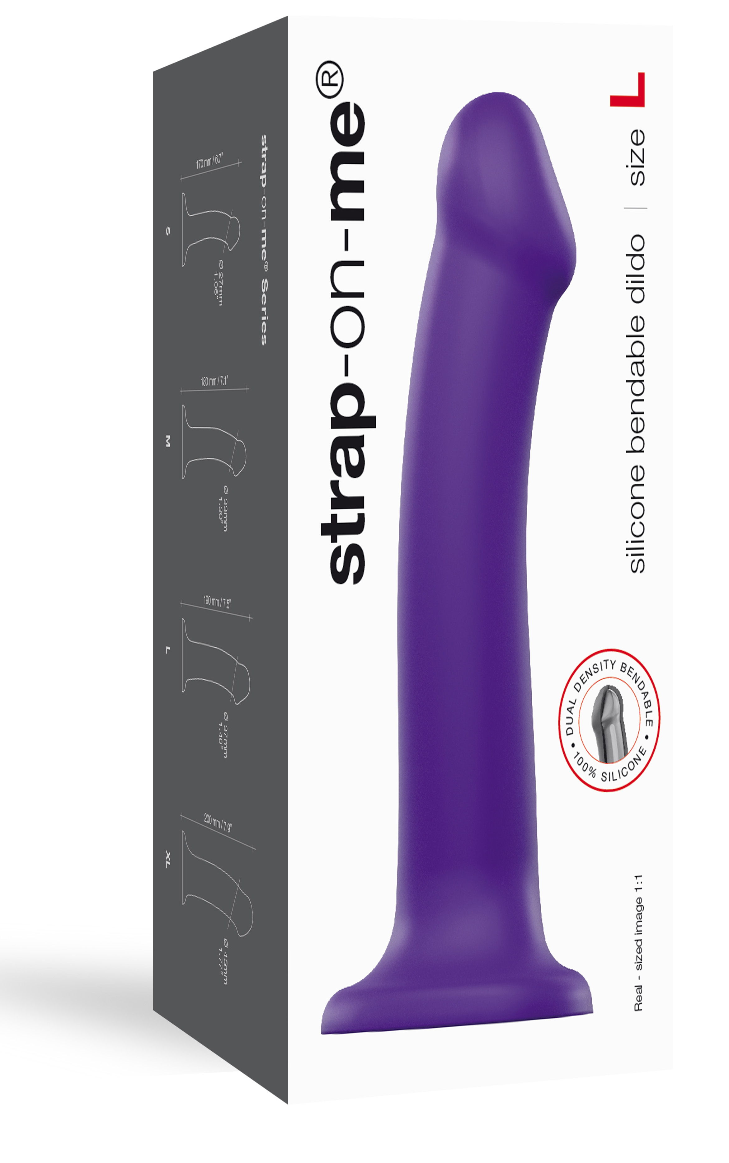 Strap-on-me Bendable Dildo purple L