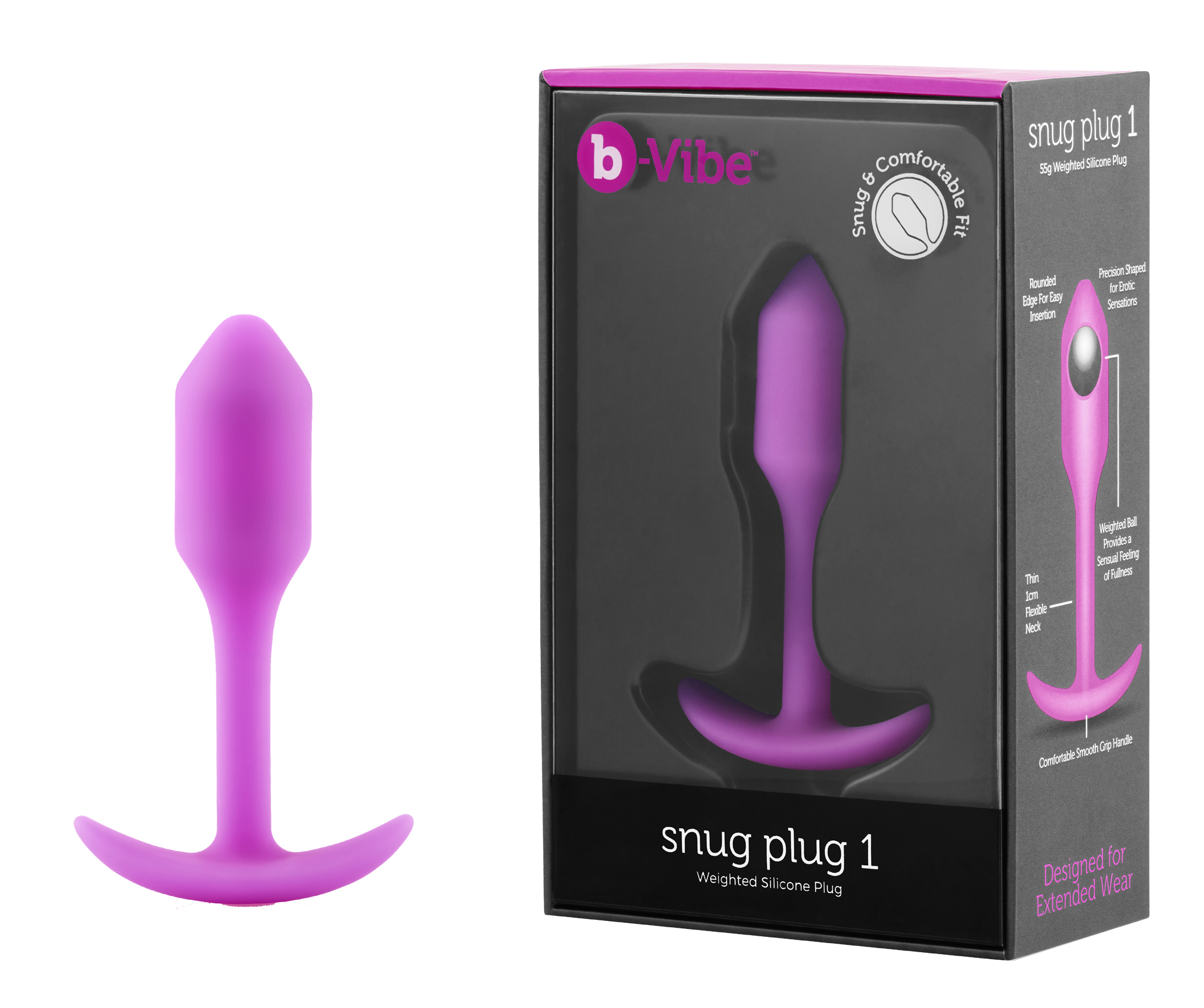 b-Vibe Snug Plug 1 Fuchsia