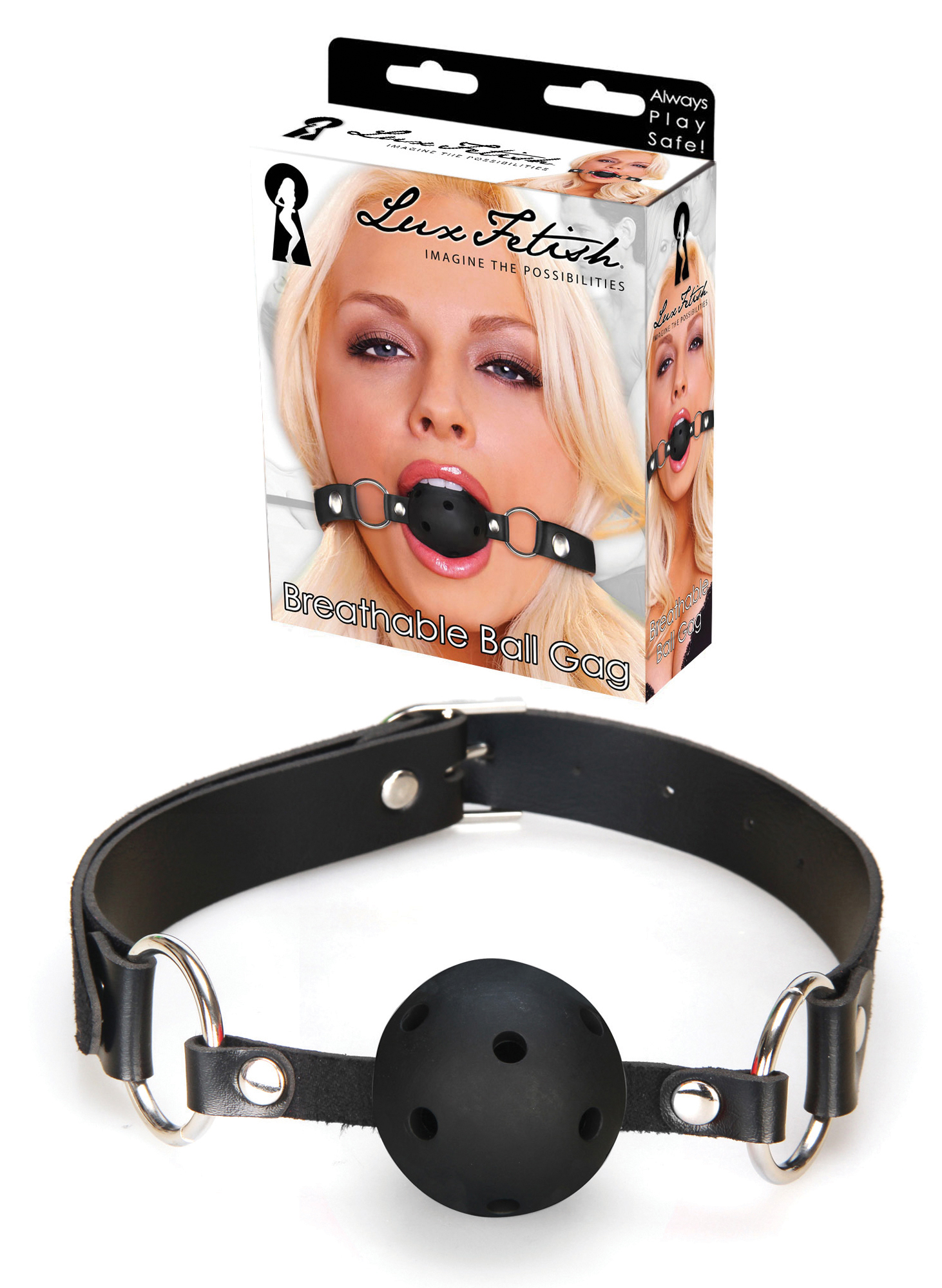 LUX FETISH Breathable Ball Gag black