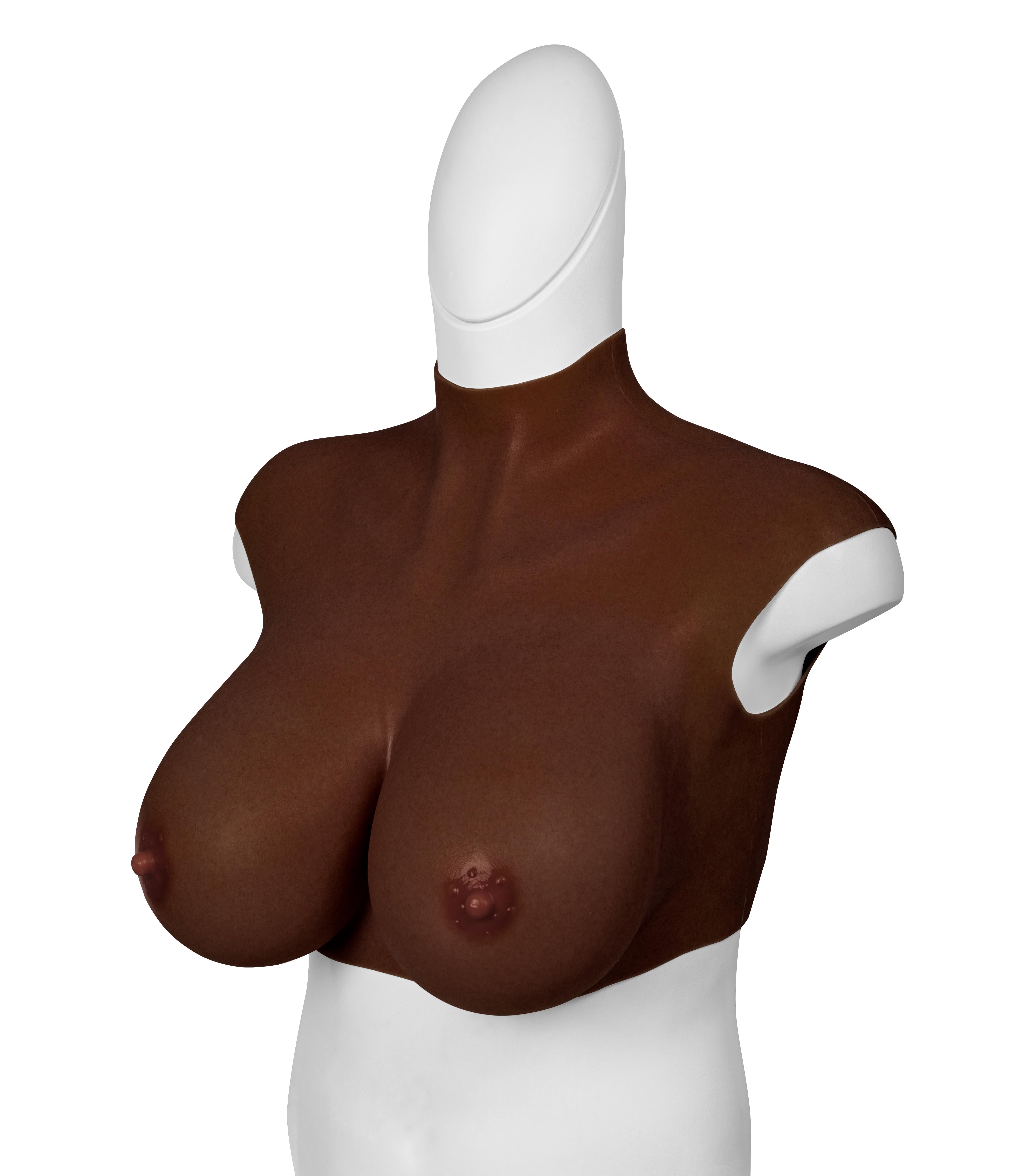 XX-DREAMSTOYS Ultra Realistic Breast Form black Size XL (H-cup)